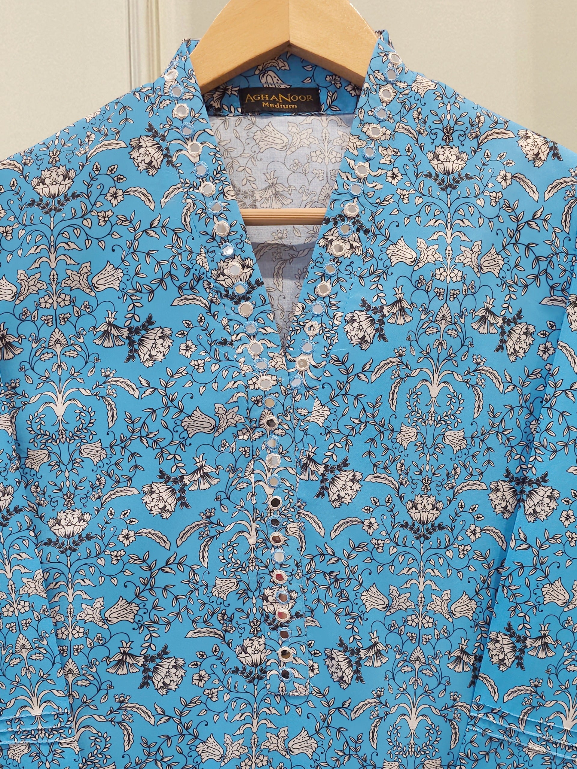 Digital Printed Cambric Shirt S114479