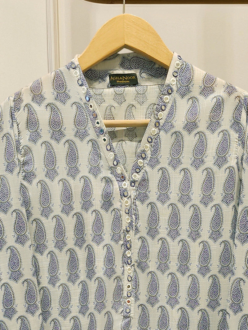 Digital Printed Cambric Shirt S114487