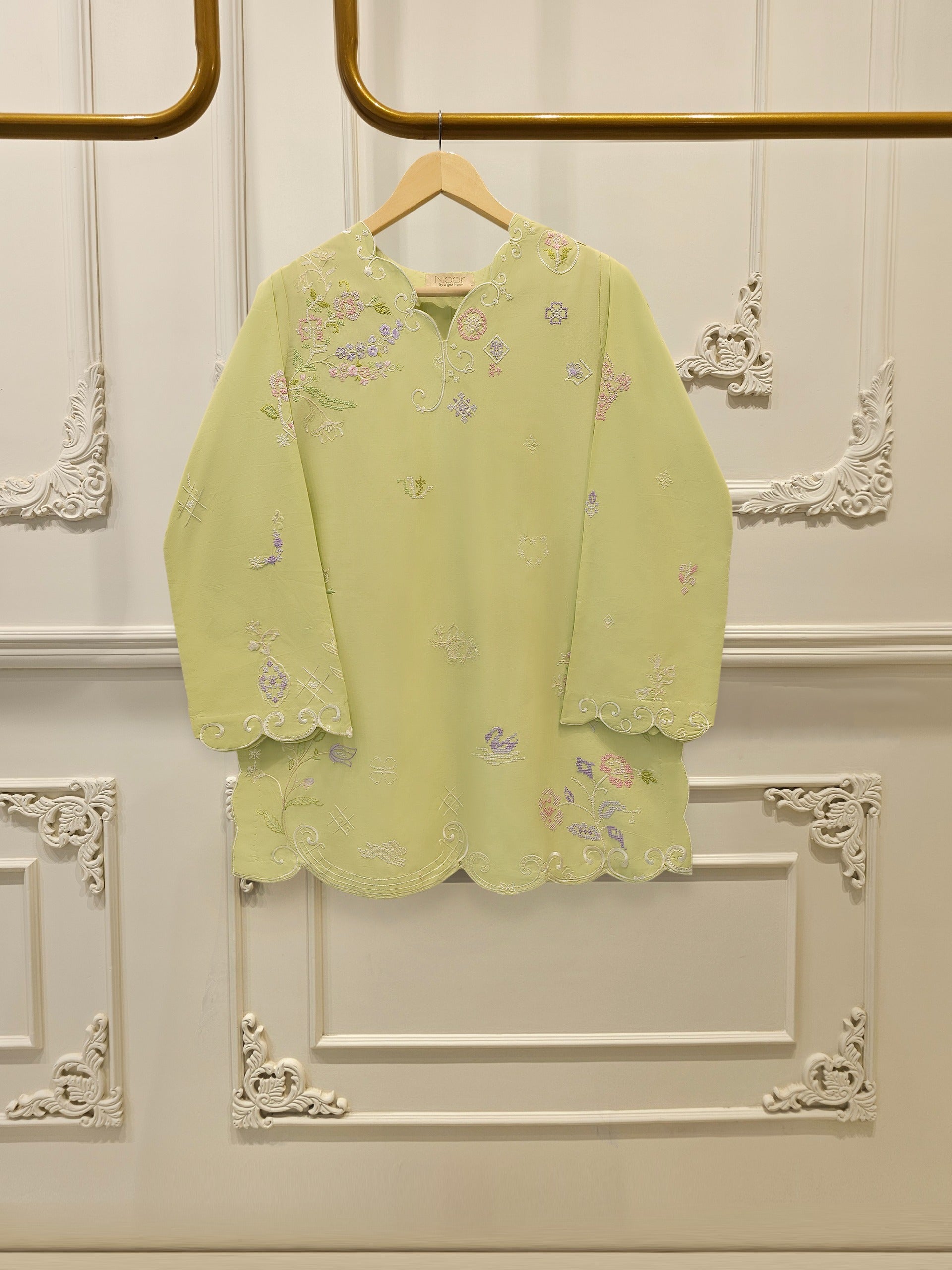 3 Piece Embroidered Organza Suit