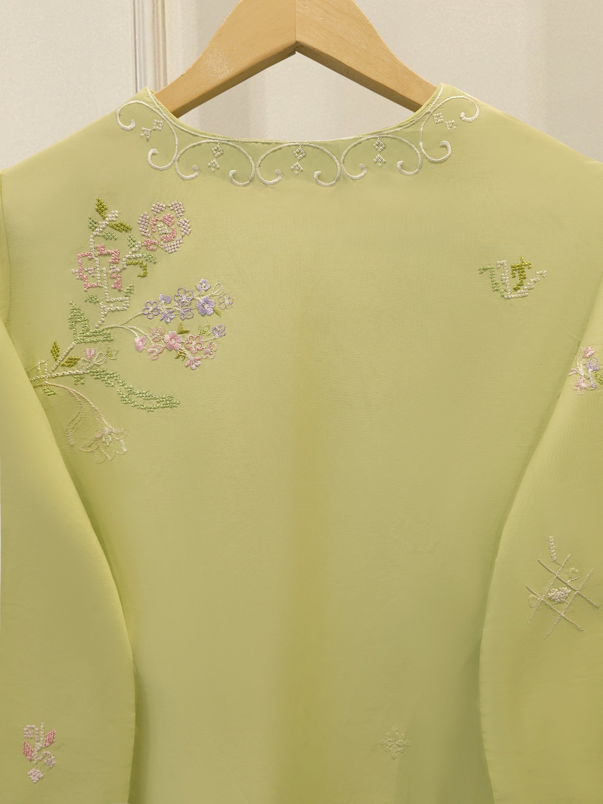 3 Piece Embroidered Organza Suit