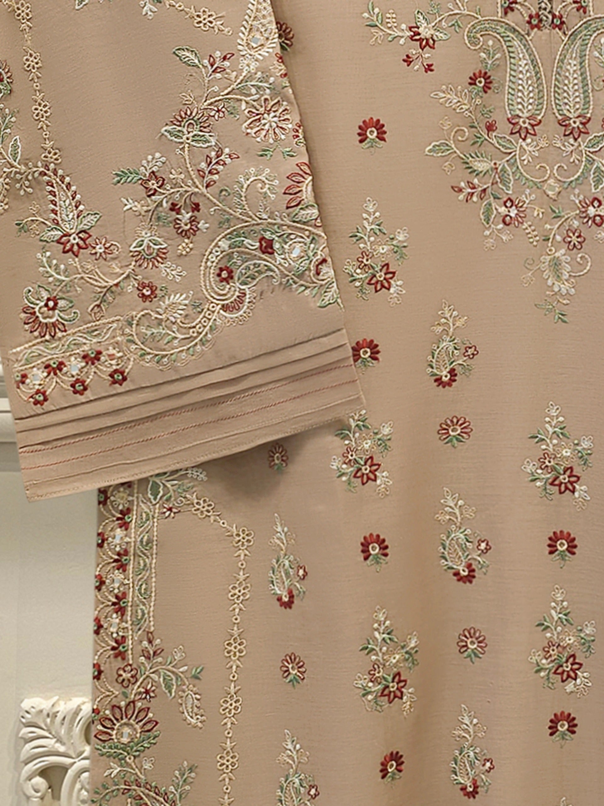 Embroidered Kora  Cotton Shirt S114504