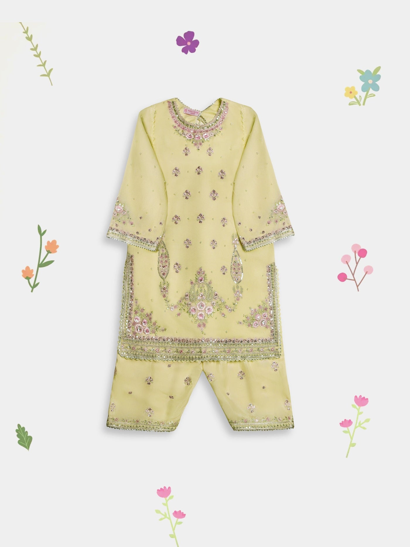 (Kids) 2 Piece - Pure Cotton Net Suit Kd-101