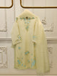 3 Piece - Pure Organza Embroidered Suit S114530