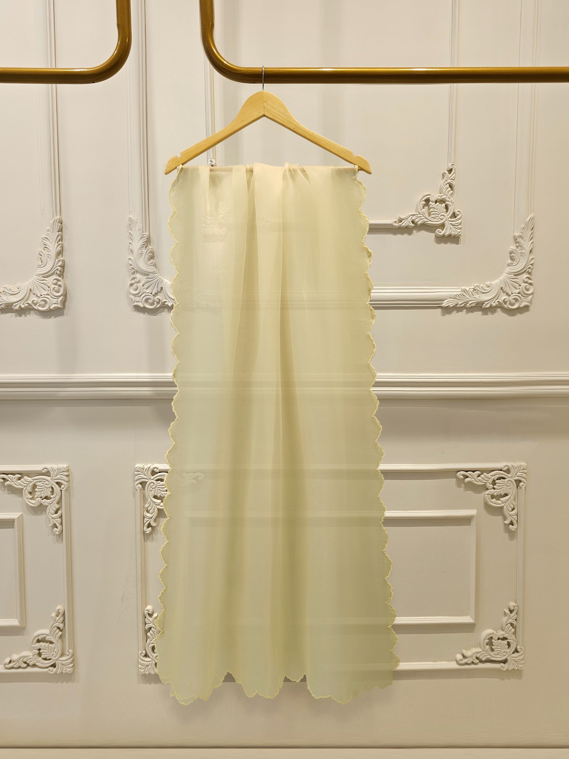 3 Piece - Pure Organza Embroidered Suit S114530