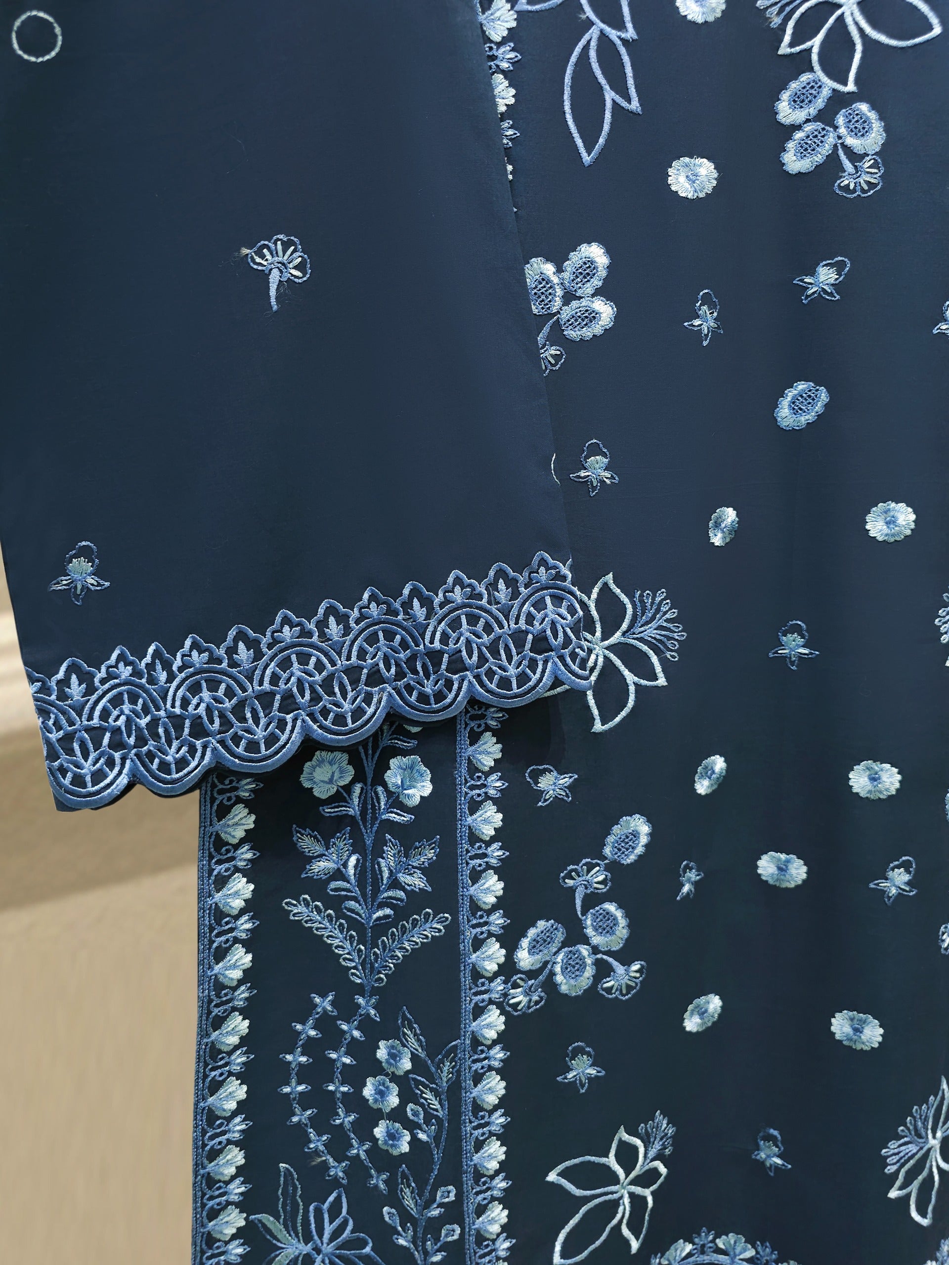 2 Piece - Embroidered Cambric Suit S114565