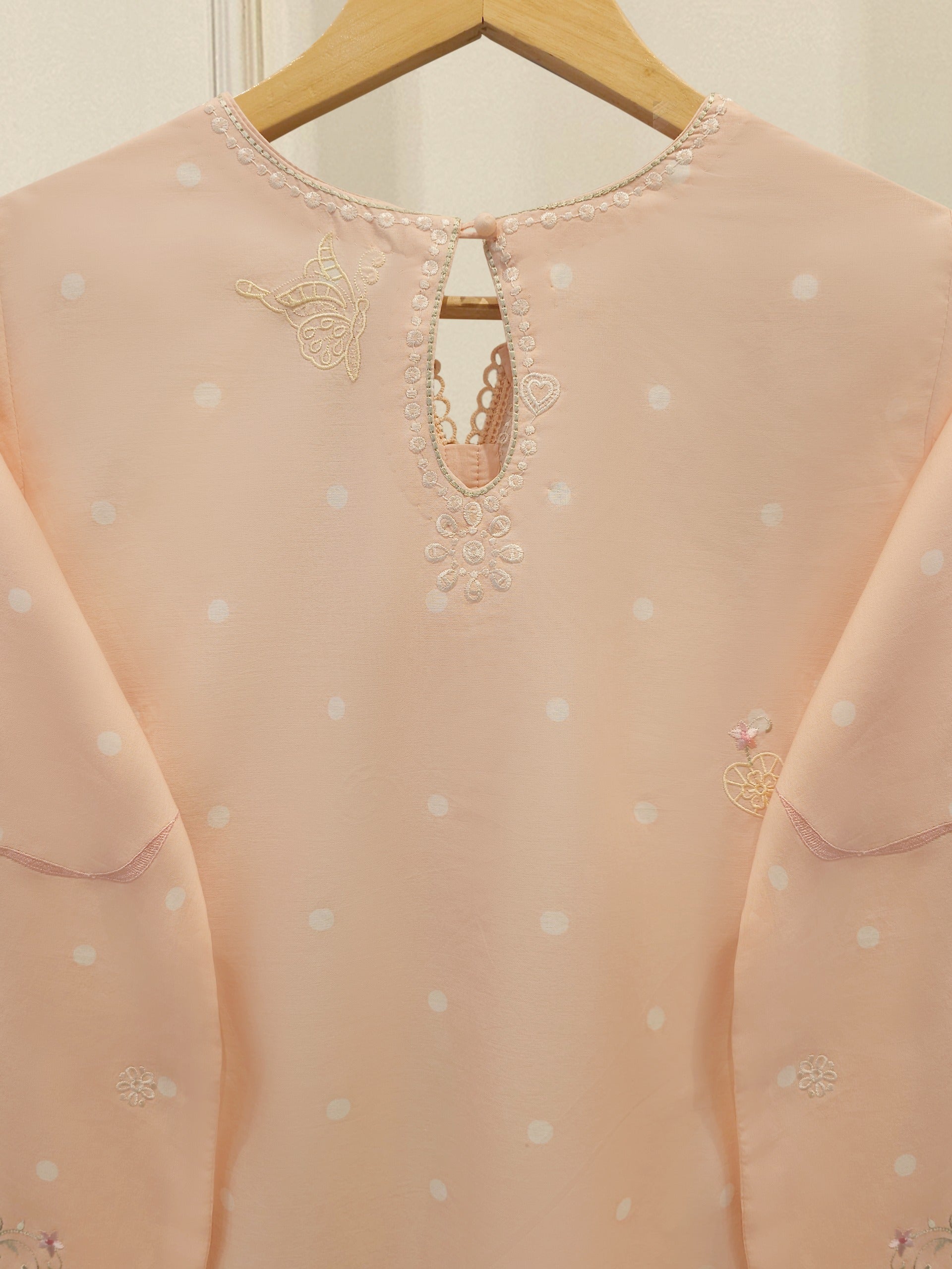 2 Piece - Embroidered Cambric Suit S114704