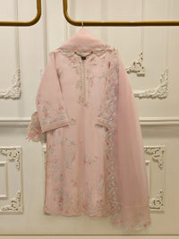 3 Piece - Pure Khaddi Silk Embroidered  Suit S114730