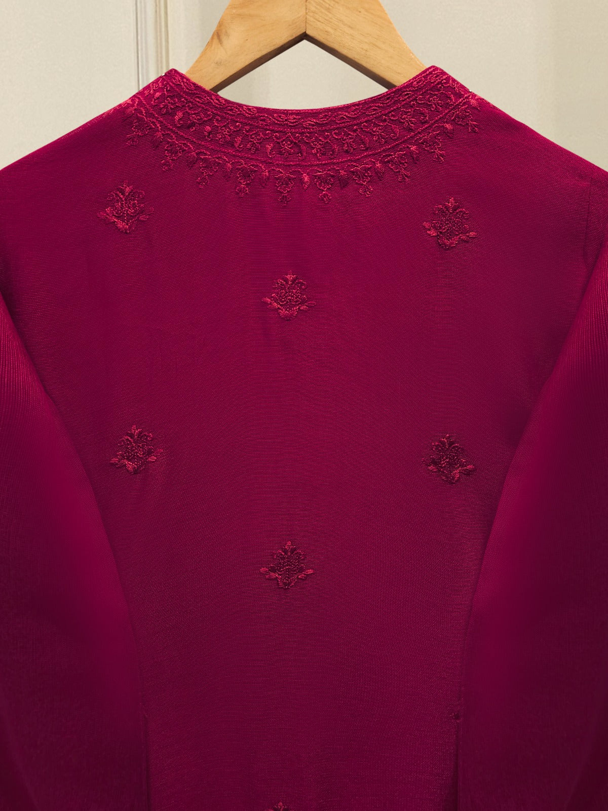 (Unstitched) 3 Piece - Pure Embroidered Cotton Net Suit S114766