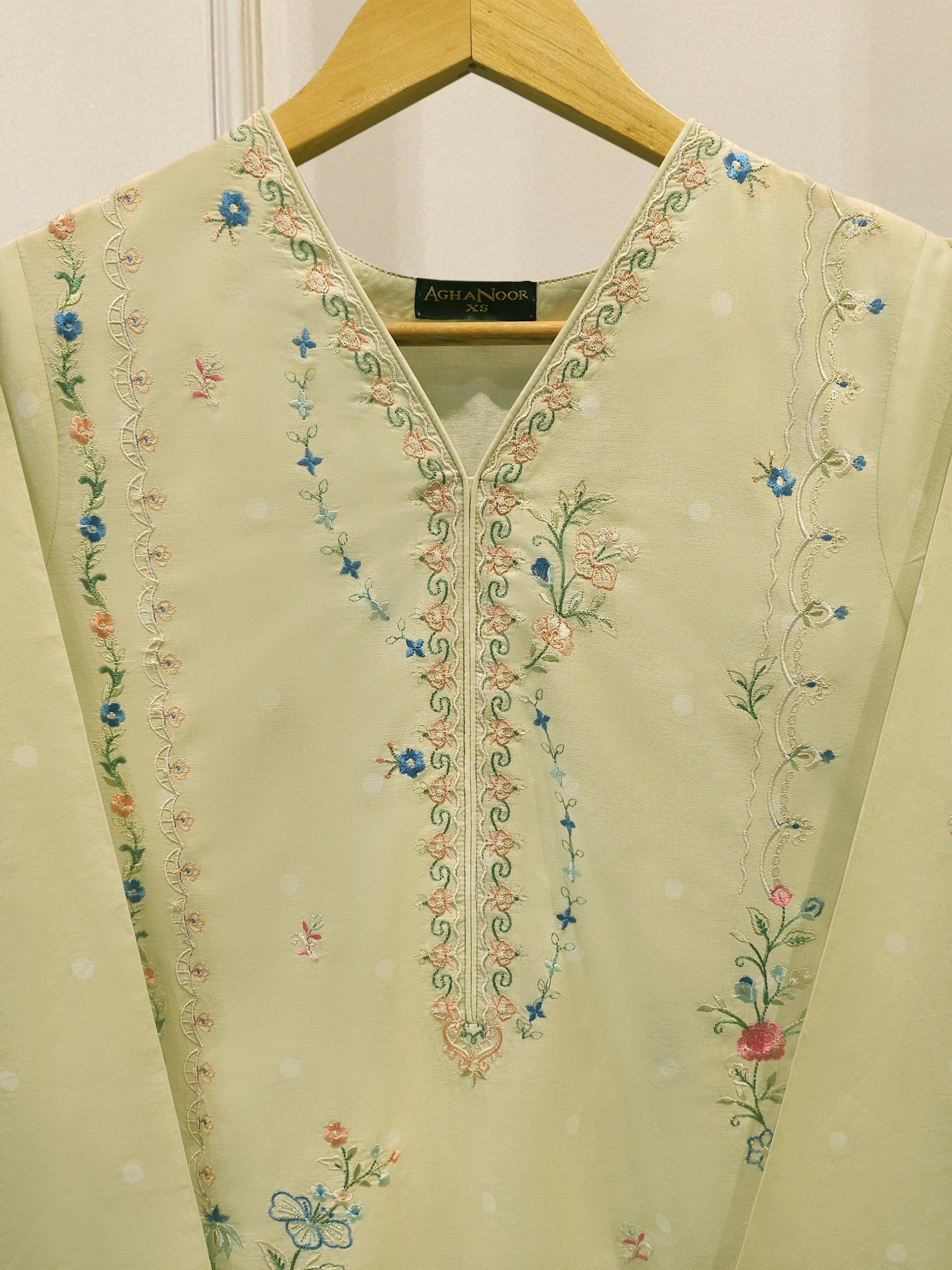 2 Piece - Embroidered Digital Printed Cambric Suit S114814