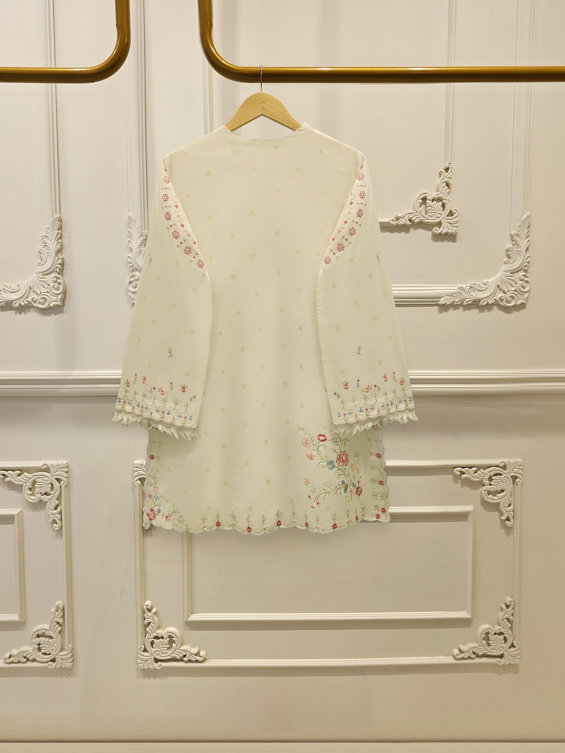 2 Piece - Embroidered Cambric Suit S114824