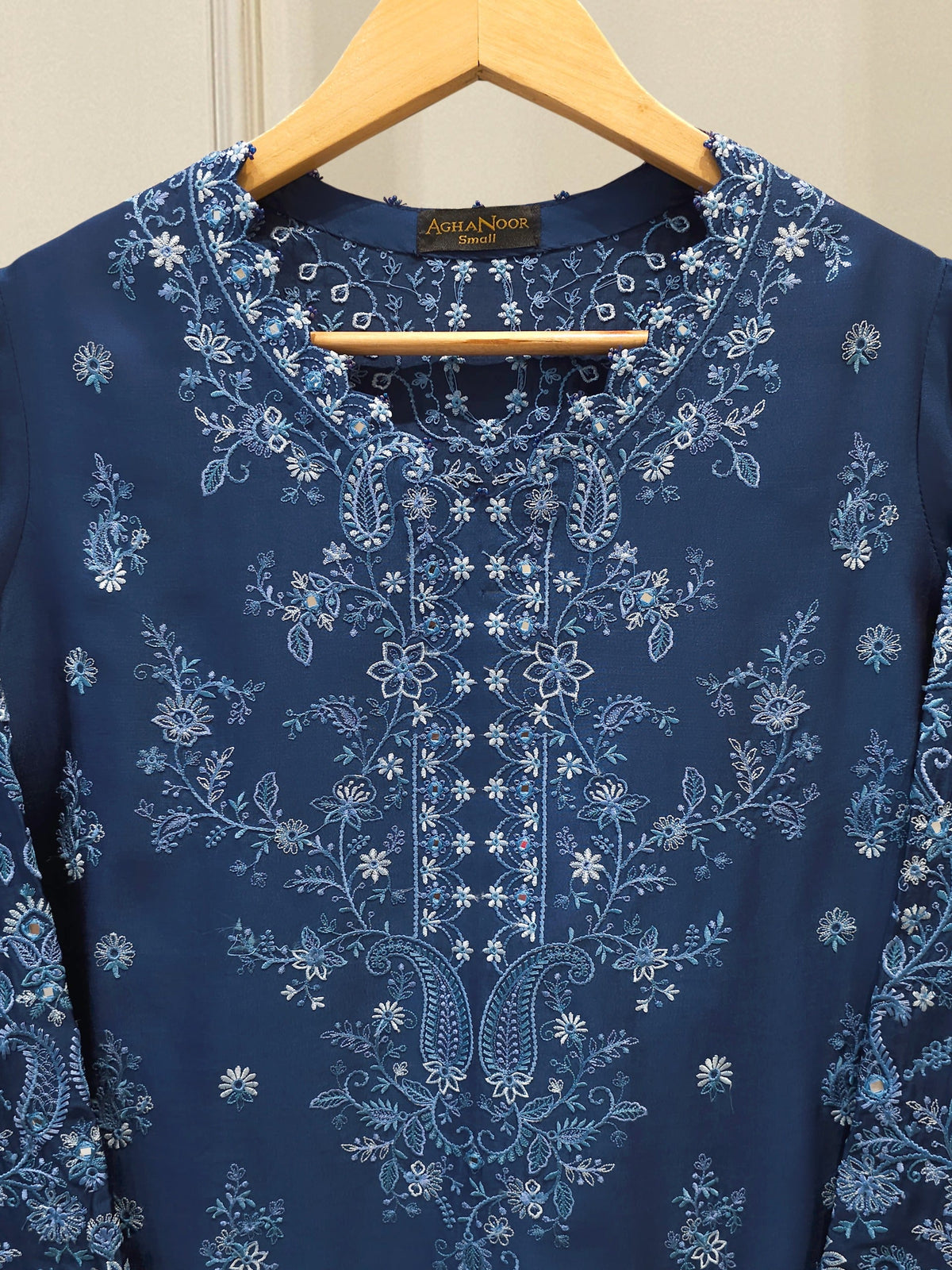 2 Piece- Pure Sheesha Silk Embroidered Suit S114863