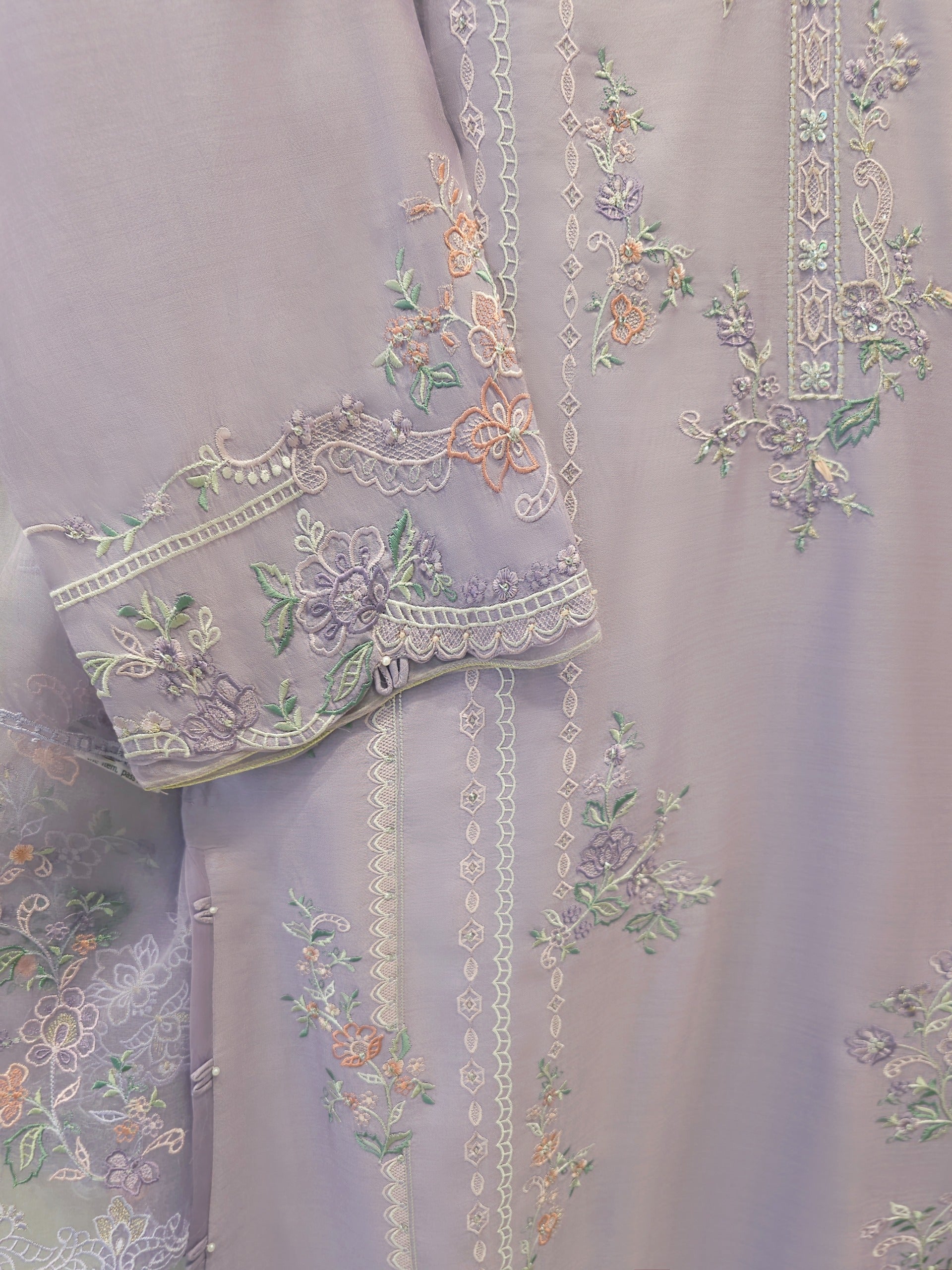 3 Piece - Pure Khaddi Silk Embroidered  Suit S114946