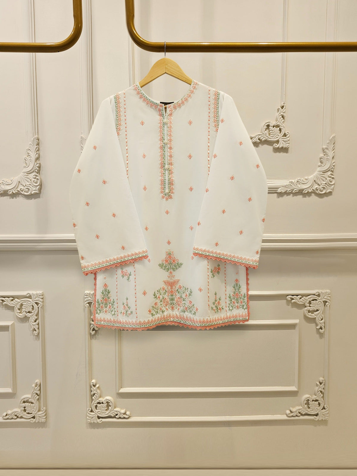 2 Piece - Embroidered Cambric Suit S114944