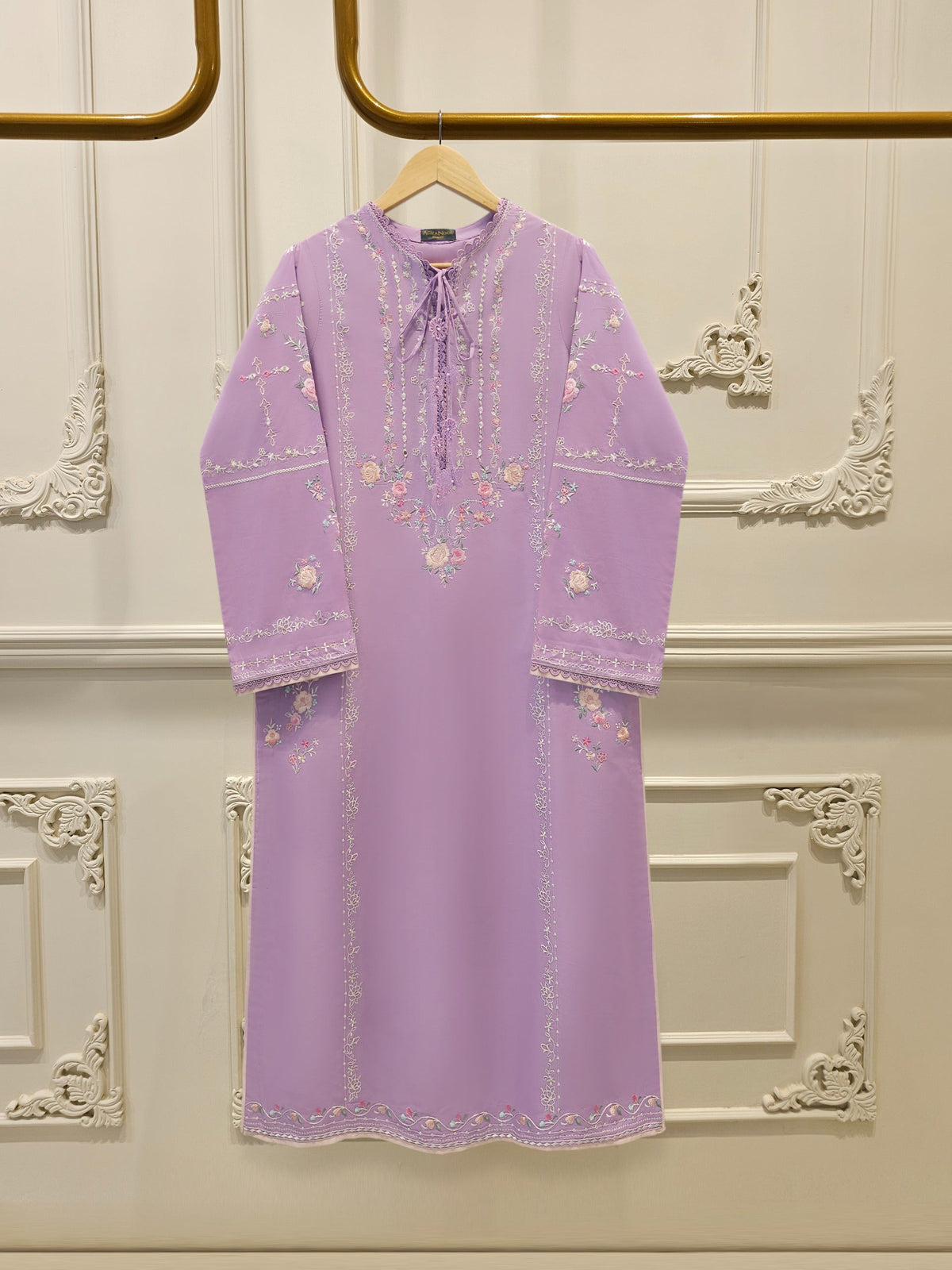 2 Piece - Embroidered Cambric Suit S115007