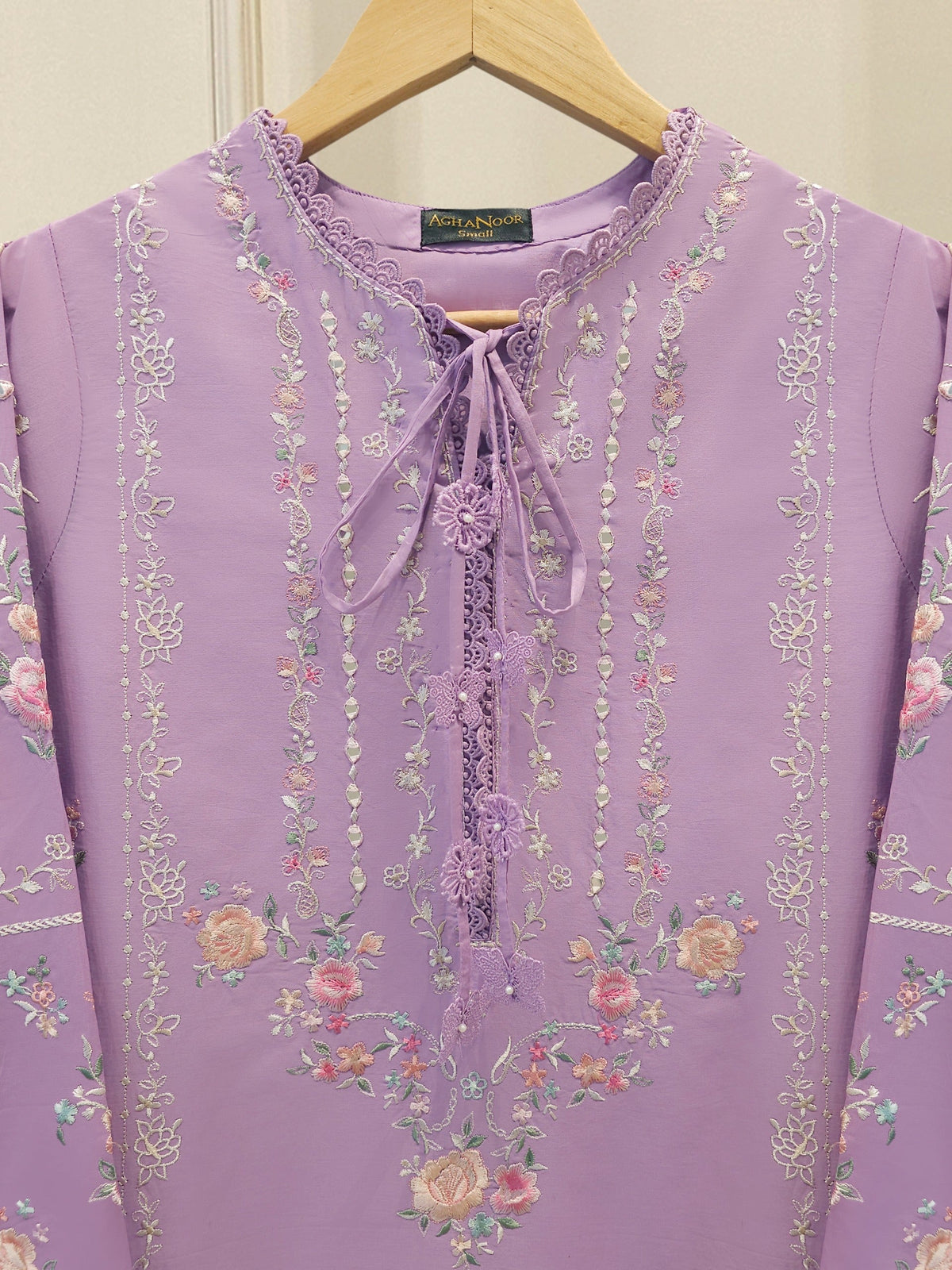 2 Piece - Embroidered Cambric Suit S115007