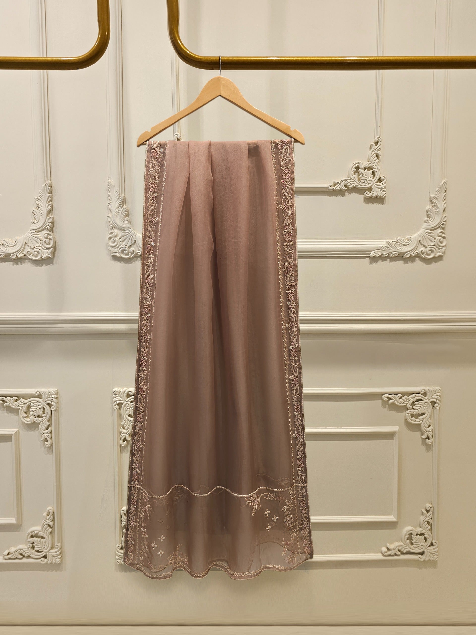 3 Piece- Pure  Shisha Silk Embroidered Suit S115014