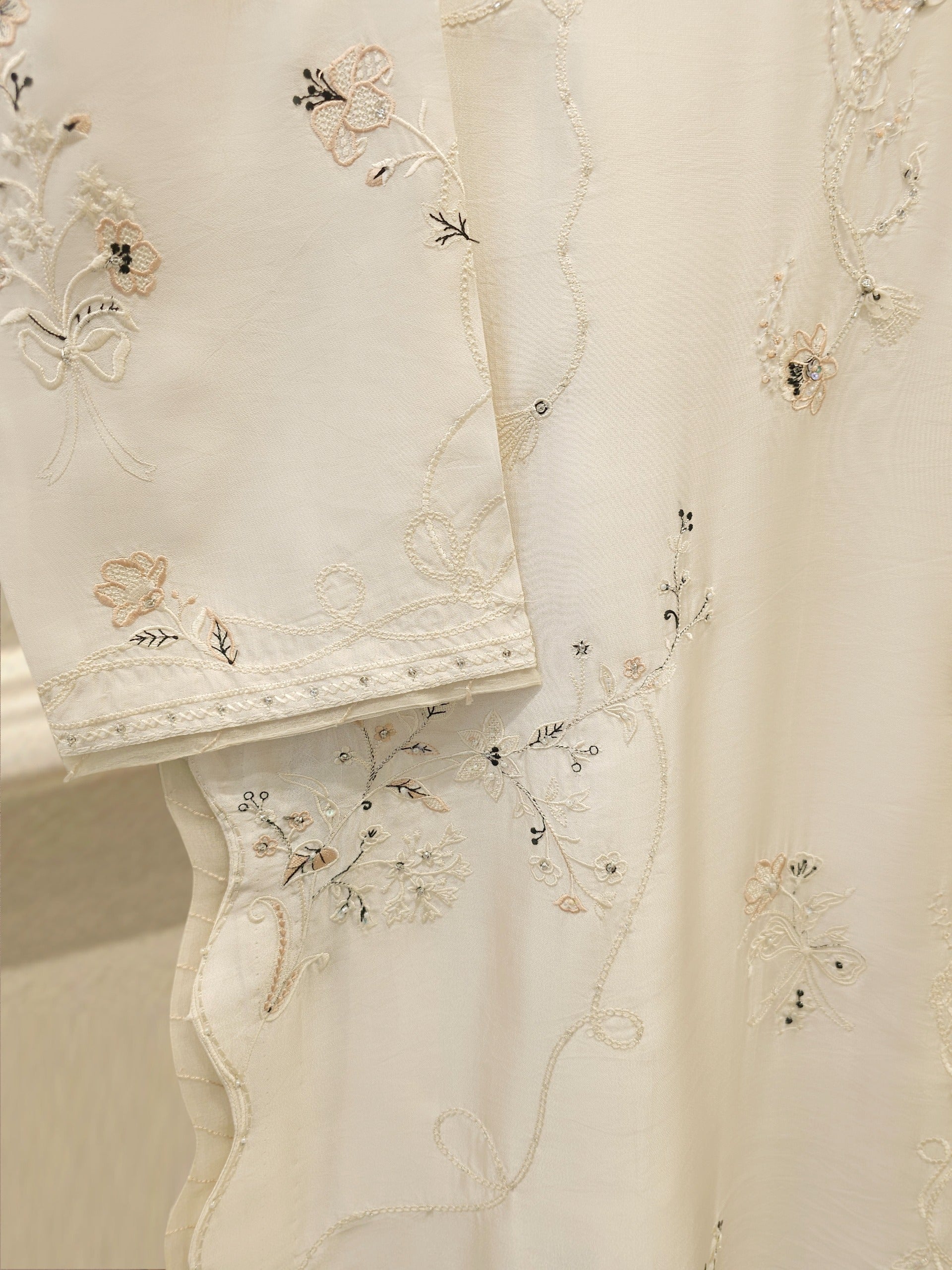 2 Piece- Pure Shisha Silk Embroidered Suit S114985