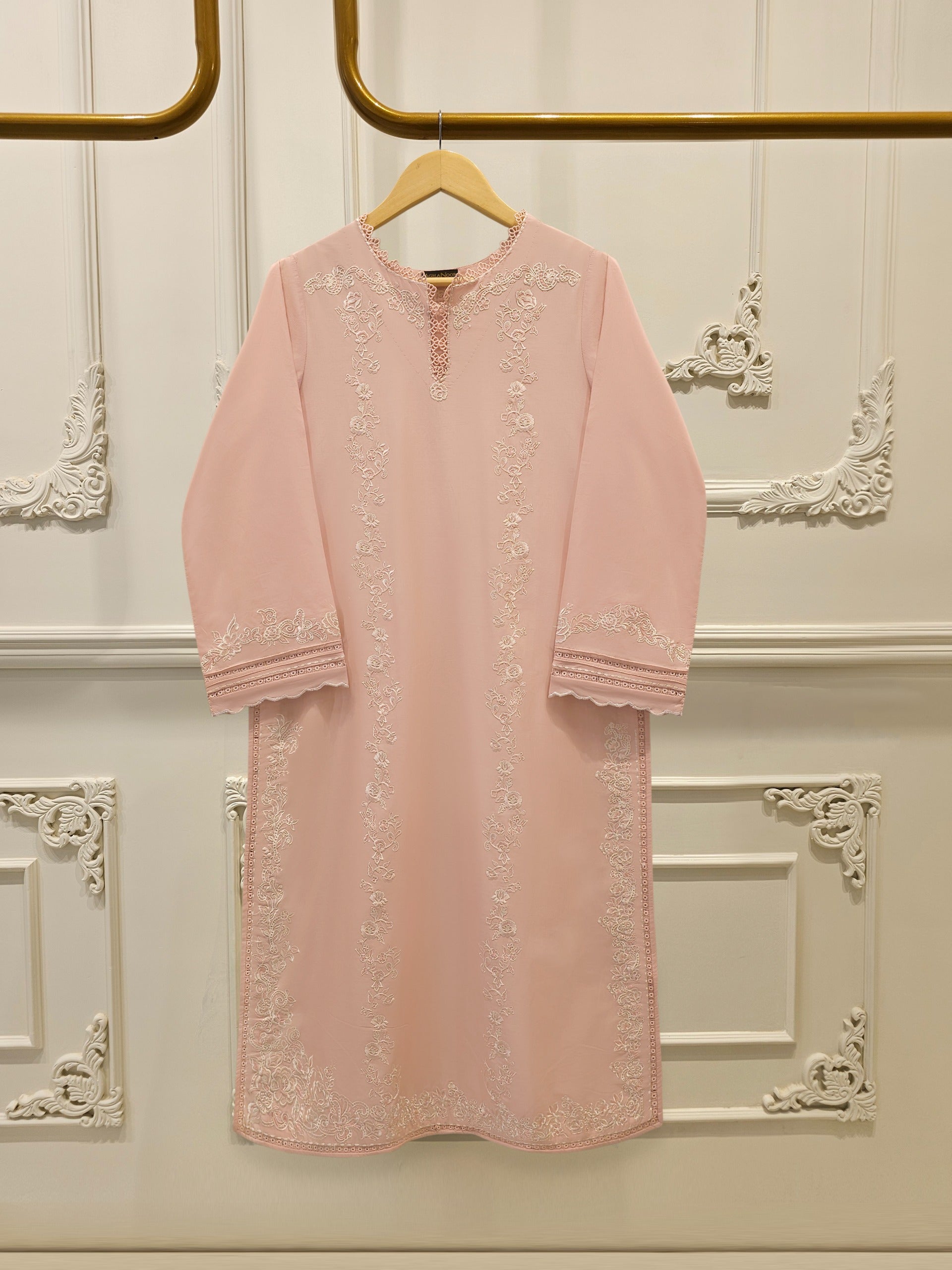 2 Piece - Embroidered Cambric Suit S115015