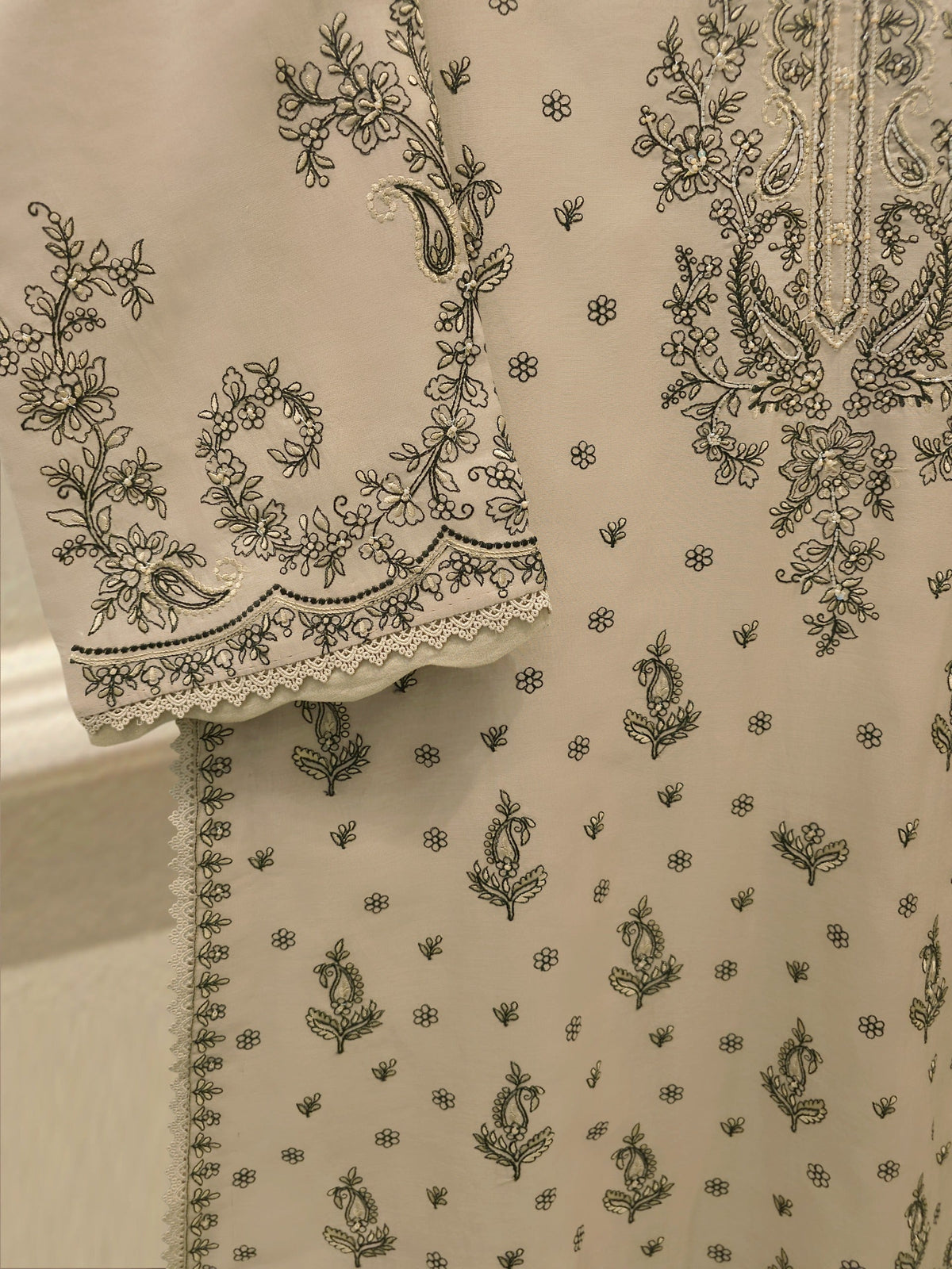 2 Piece - Embroidered Kora  Cotton Suit S115170