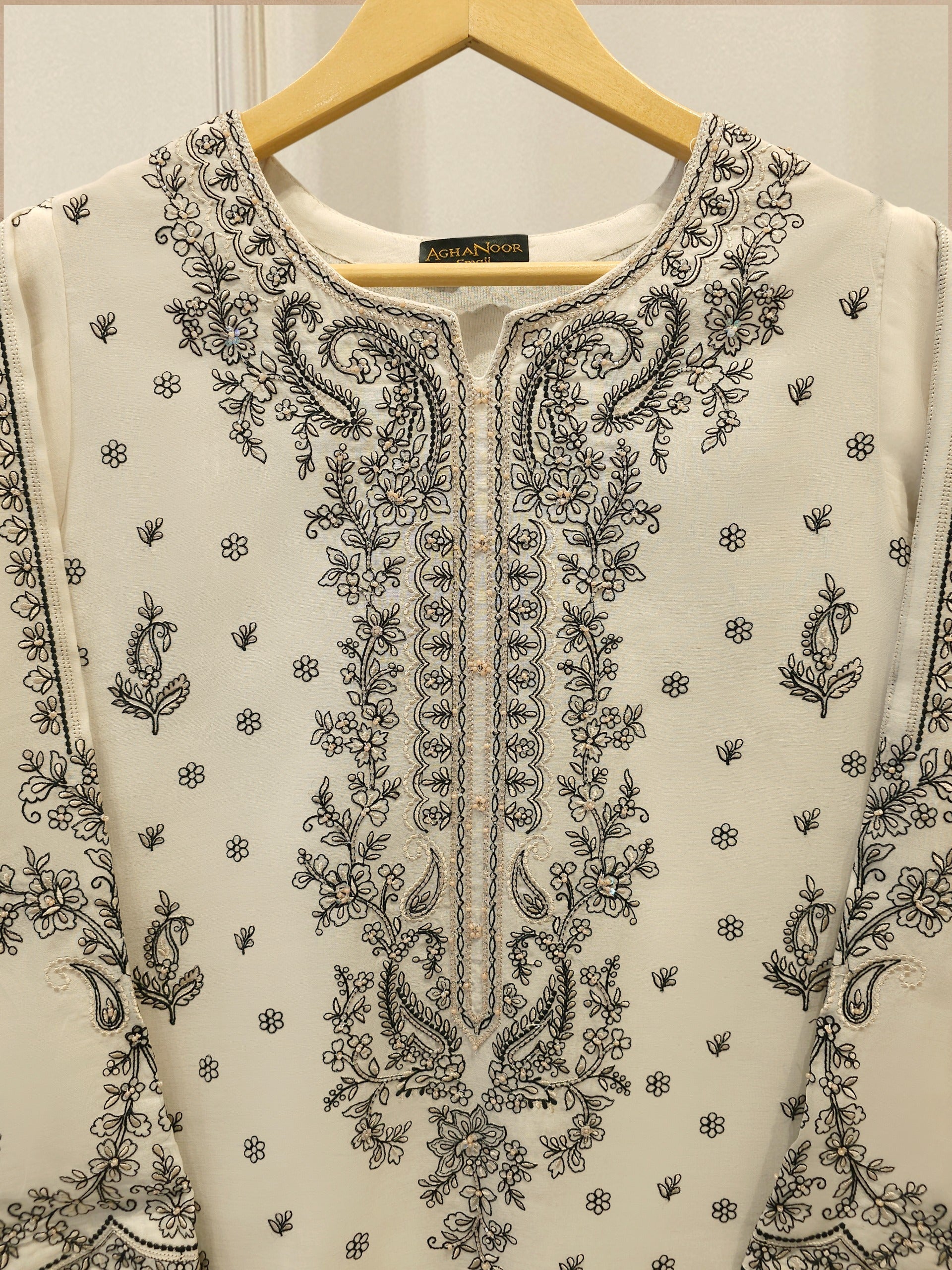 2 Piece - Embroidered Kora  Cotton Suit S115175