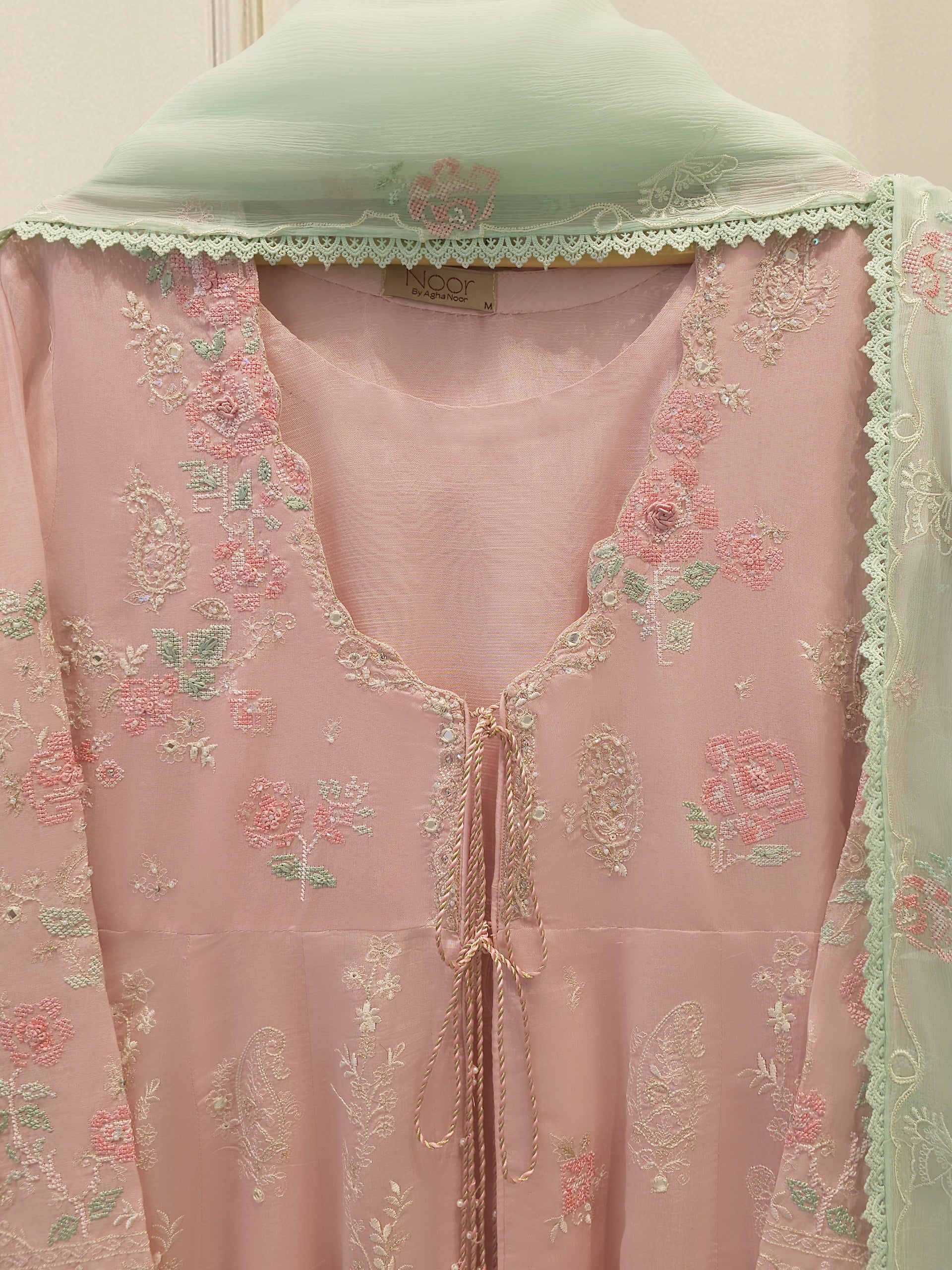 3 Piece - Embroidered Khadi Silk Suit WS00403
