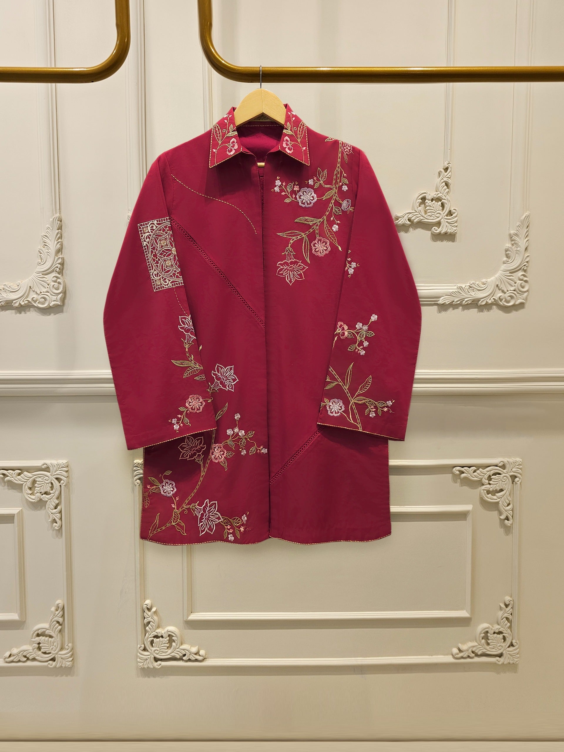 2 Piece - Embroidered Cambric Suit WS00397