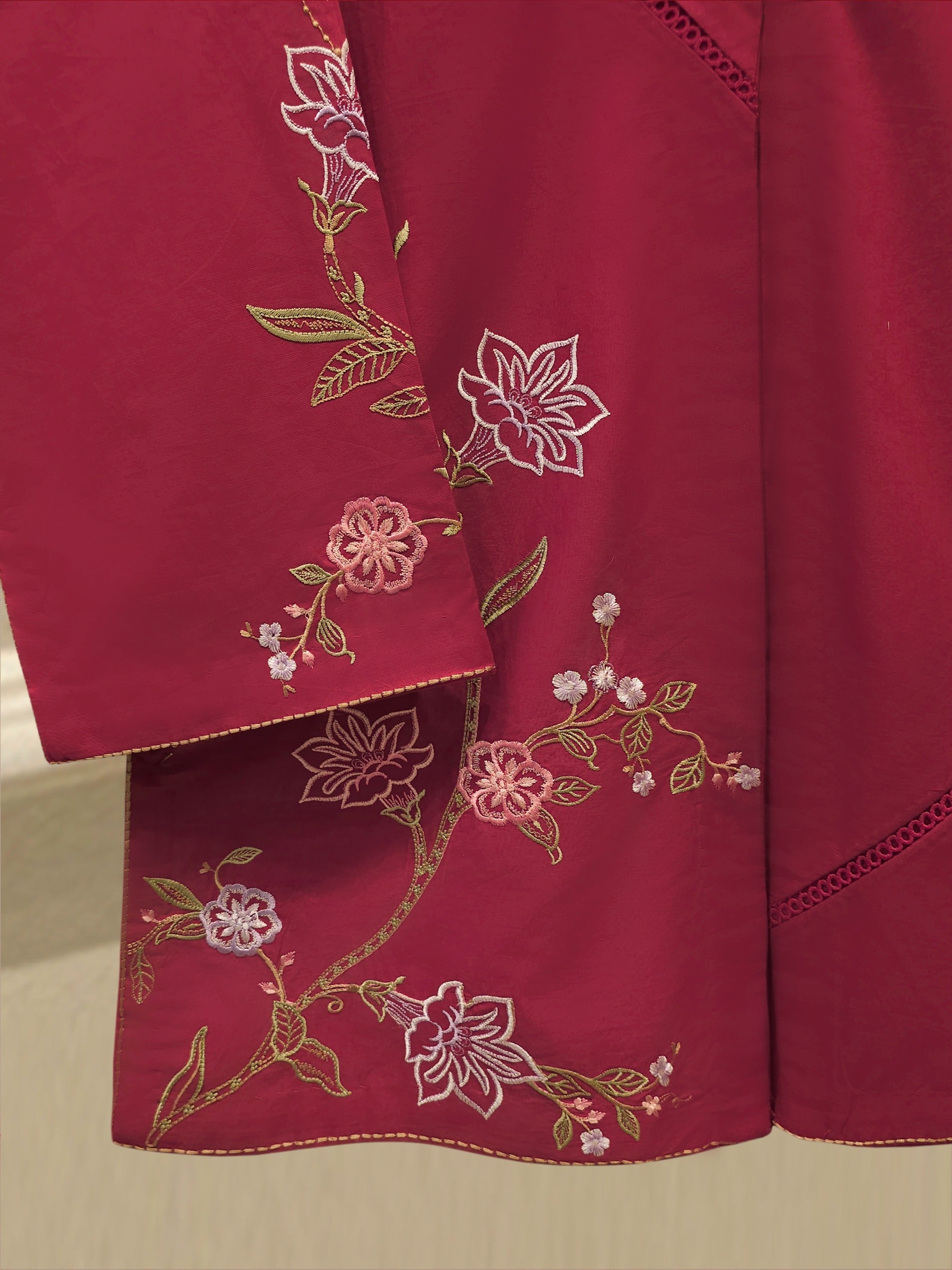 2 Piece - Embroidered Cambric Suit WS00397
