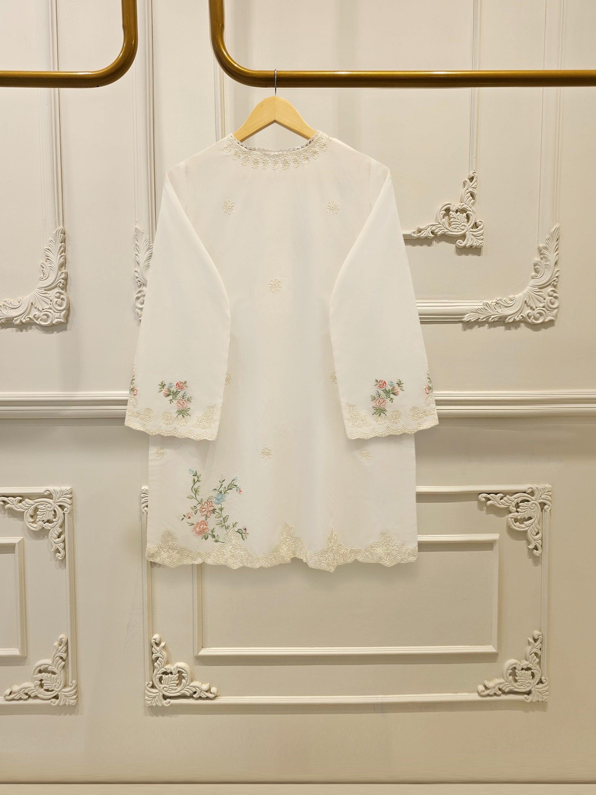 2 Piece - Embroidered Cambric Suit S115236