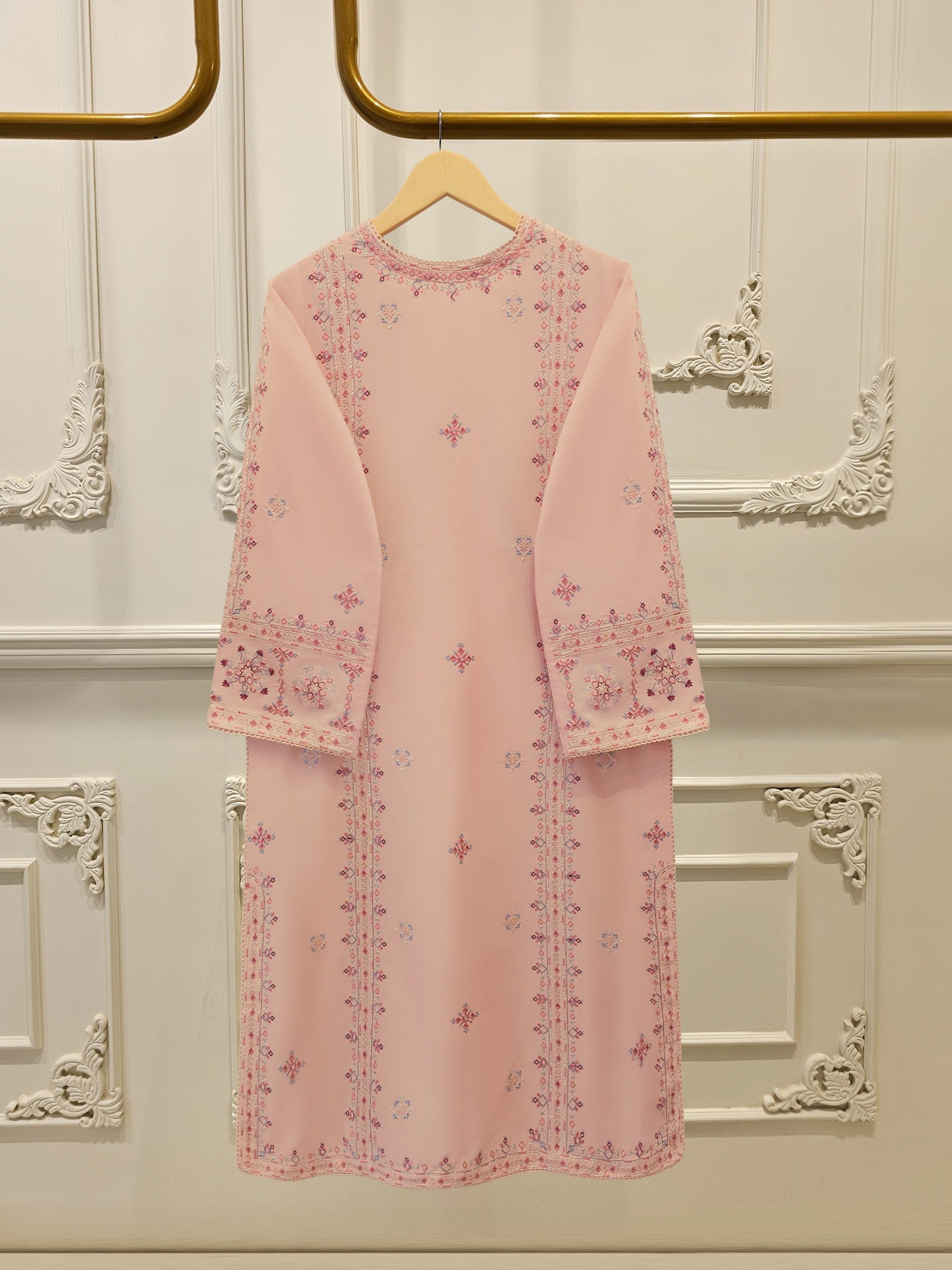 2 Piece - Embroidered Cambric Suit S115264