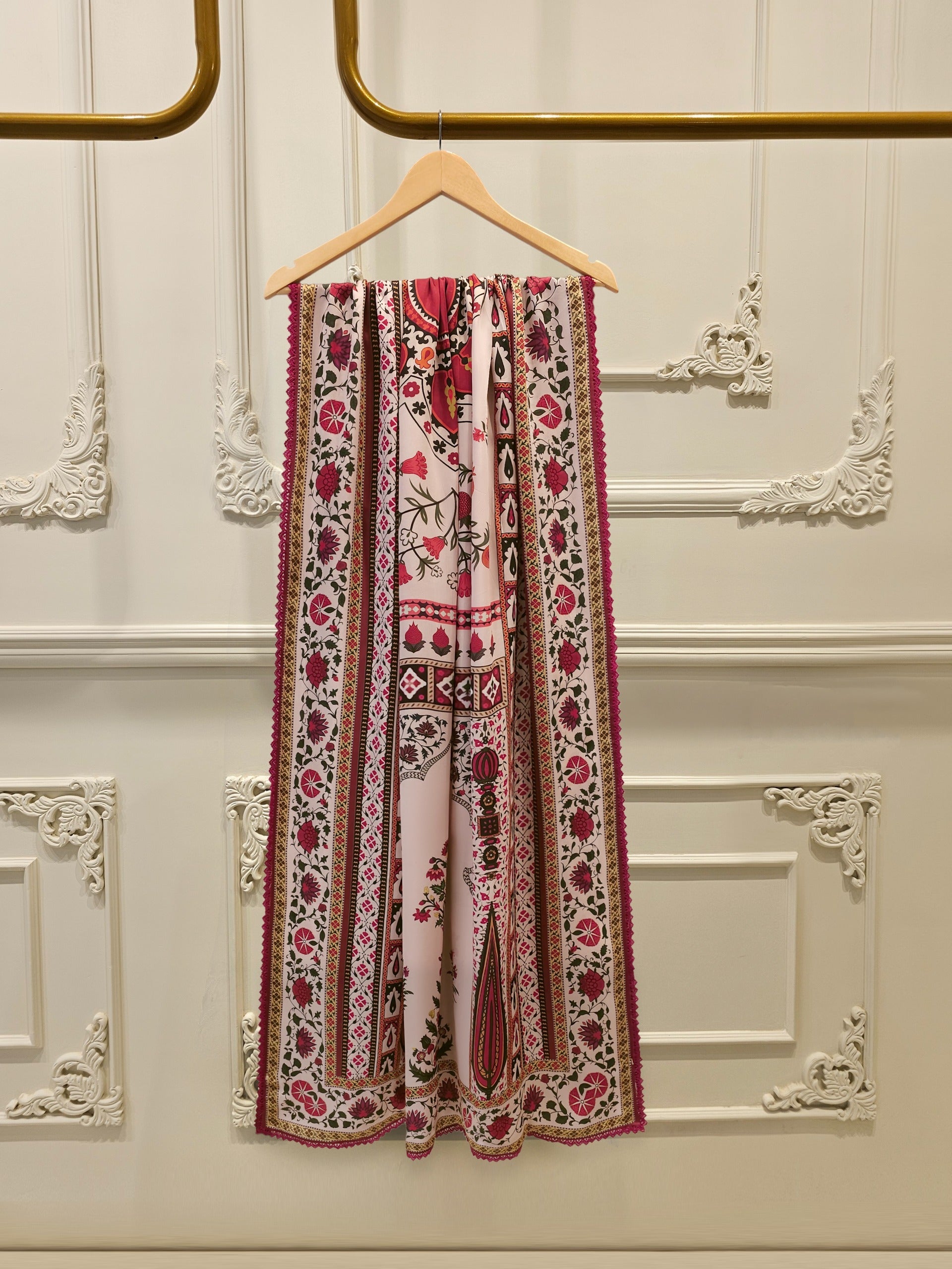 3 Piece- Pure Korean Silk Embroidered Suit S115297
