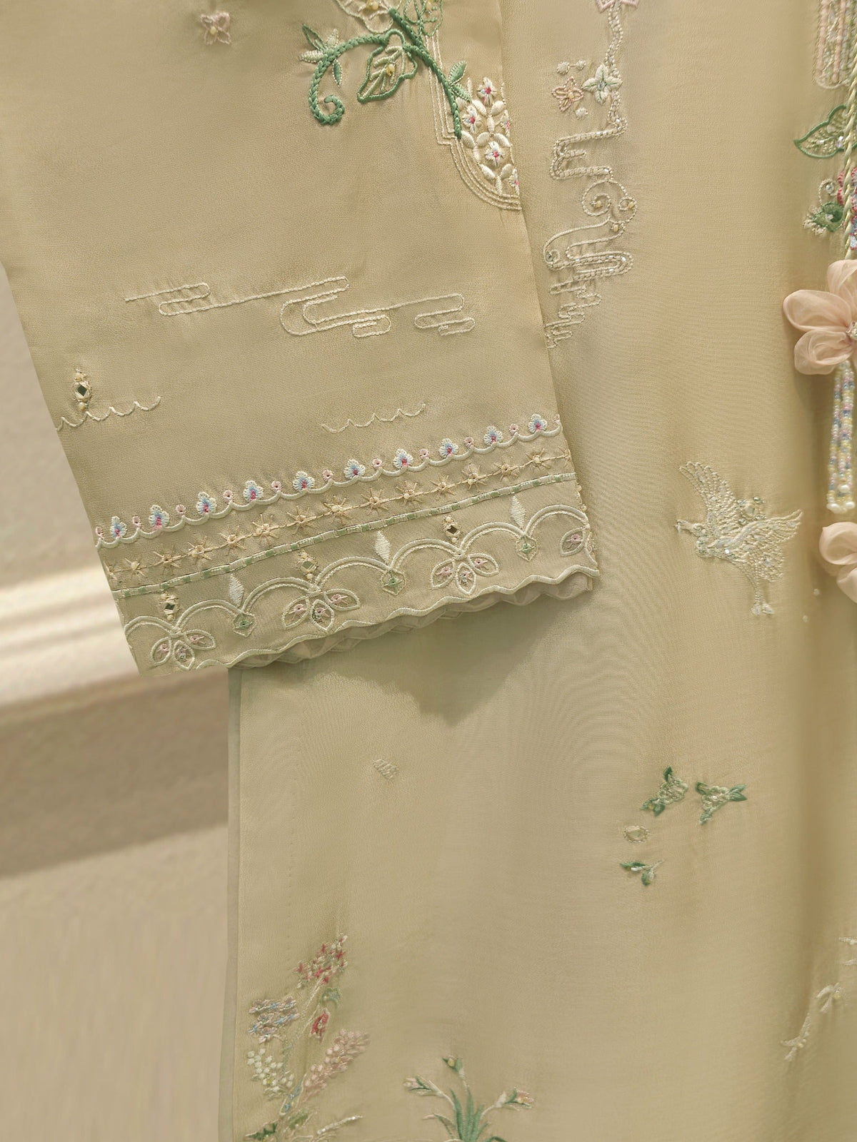 2 Piece- Pure Sheesha Silk Embroidered Suit S115395