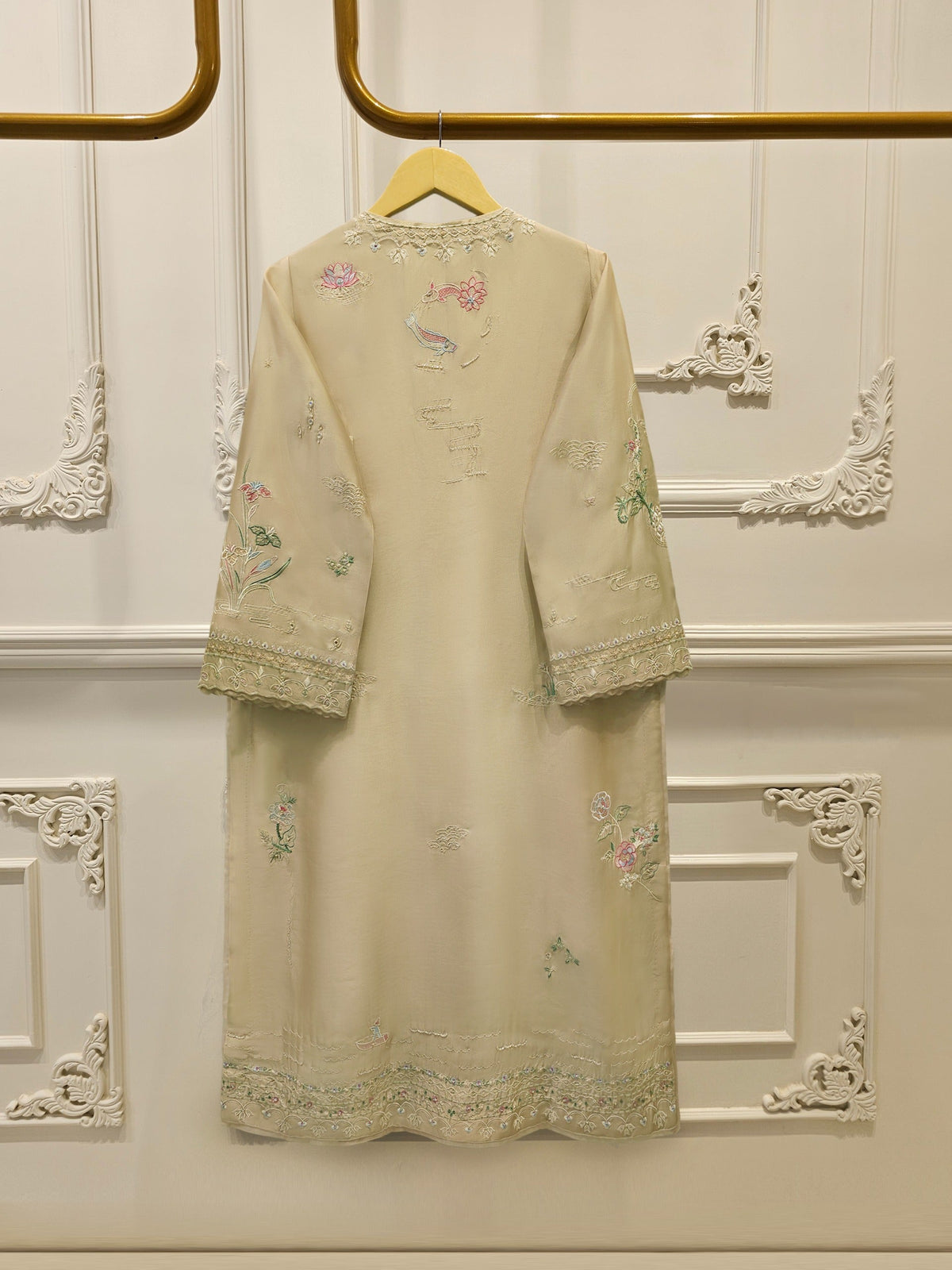 2 Piece- Pure Sheesha Silk Embroidered Suit S115395