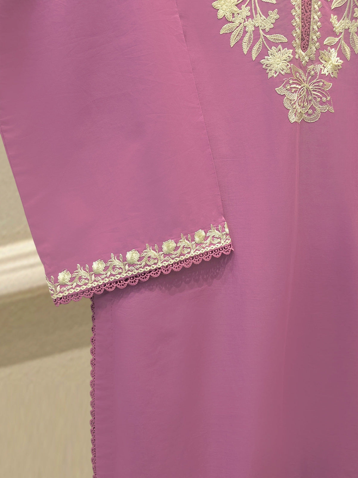 2 Piece - Embroidered Cambric Suit S115389