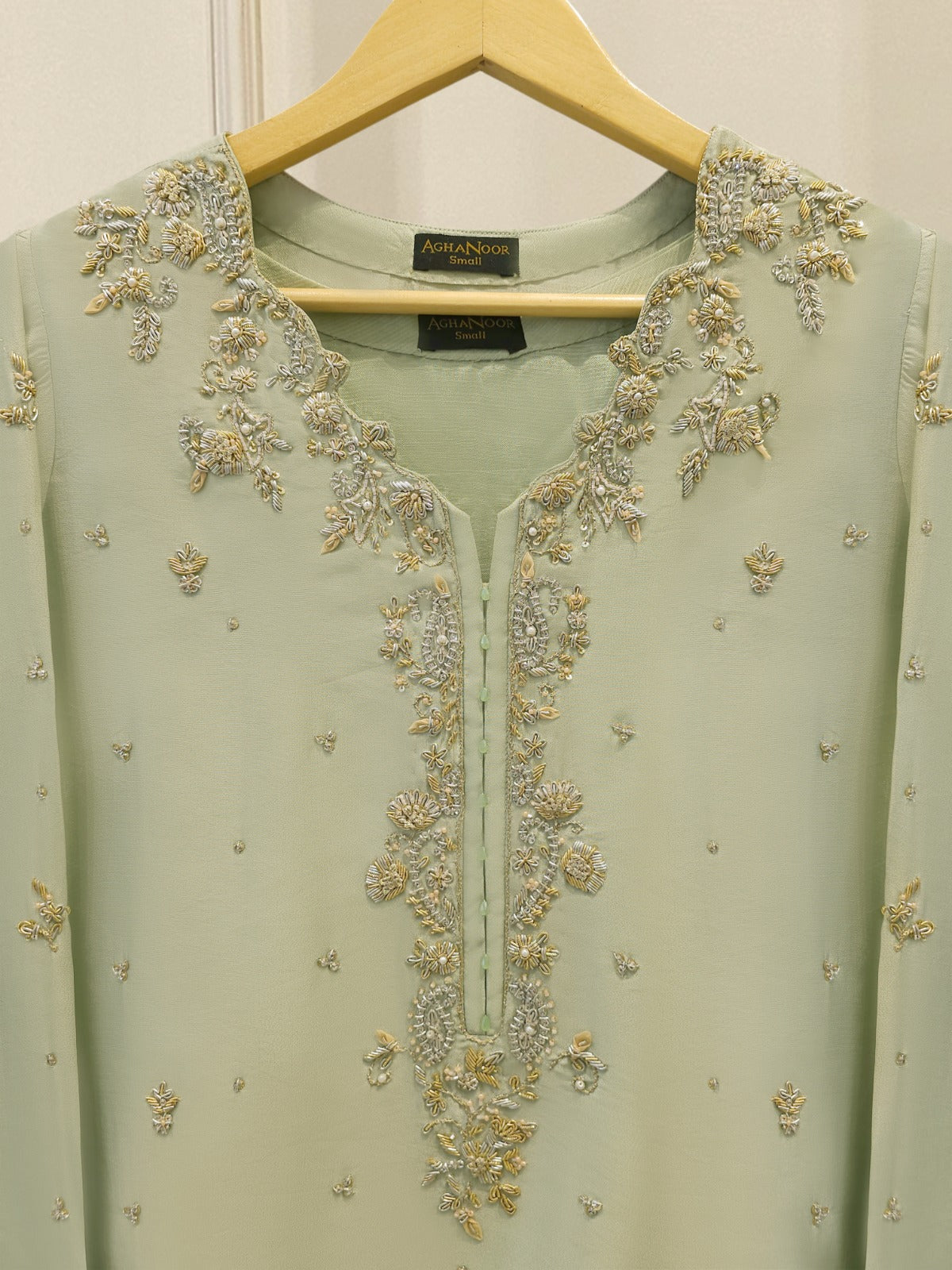2 Piece- Pure Sheesha Silk Embroidered Suit S115404