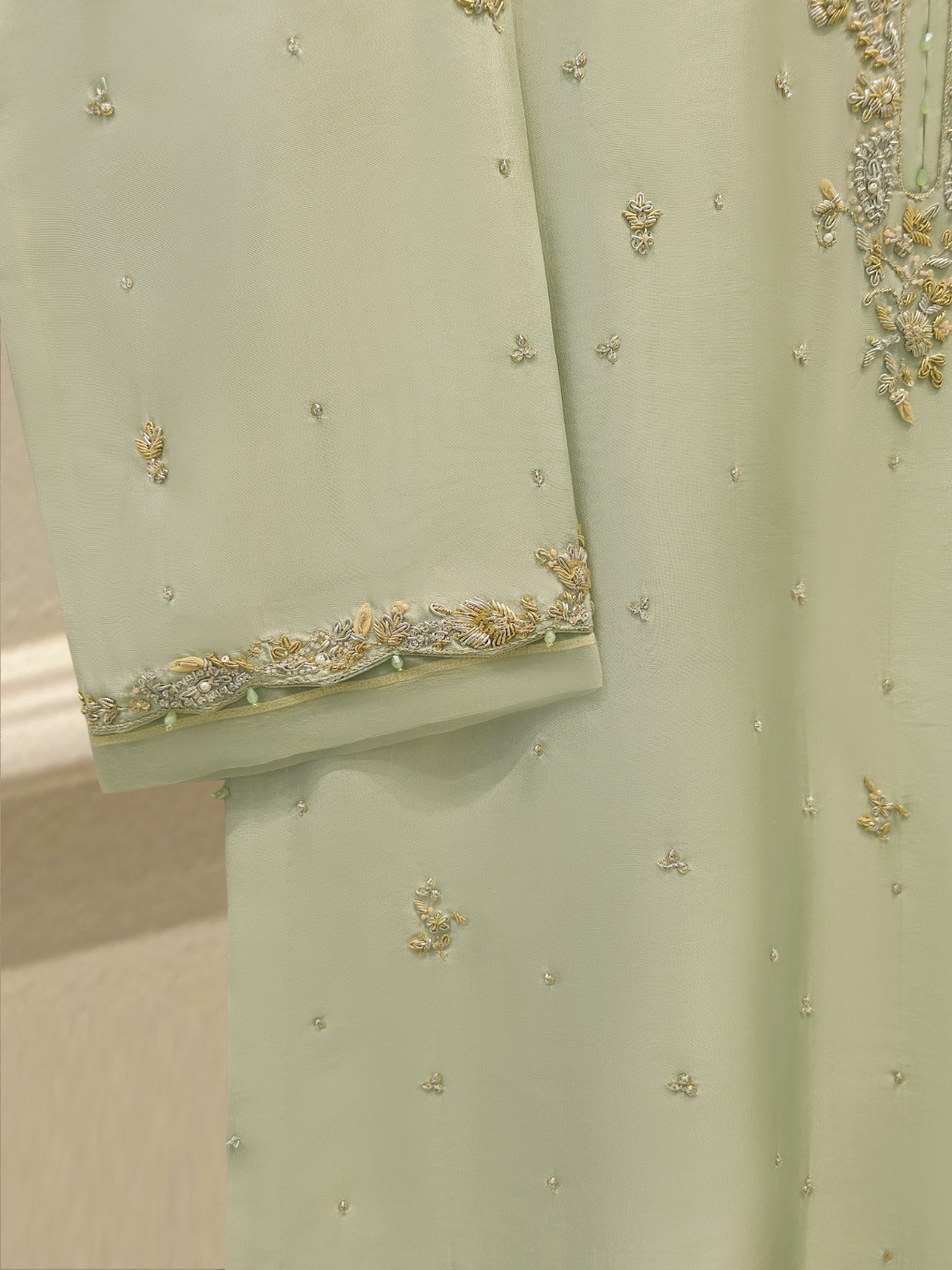 2 Piece- Pure Sheesha Silk Embroidered Suit S115404