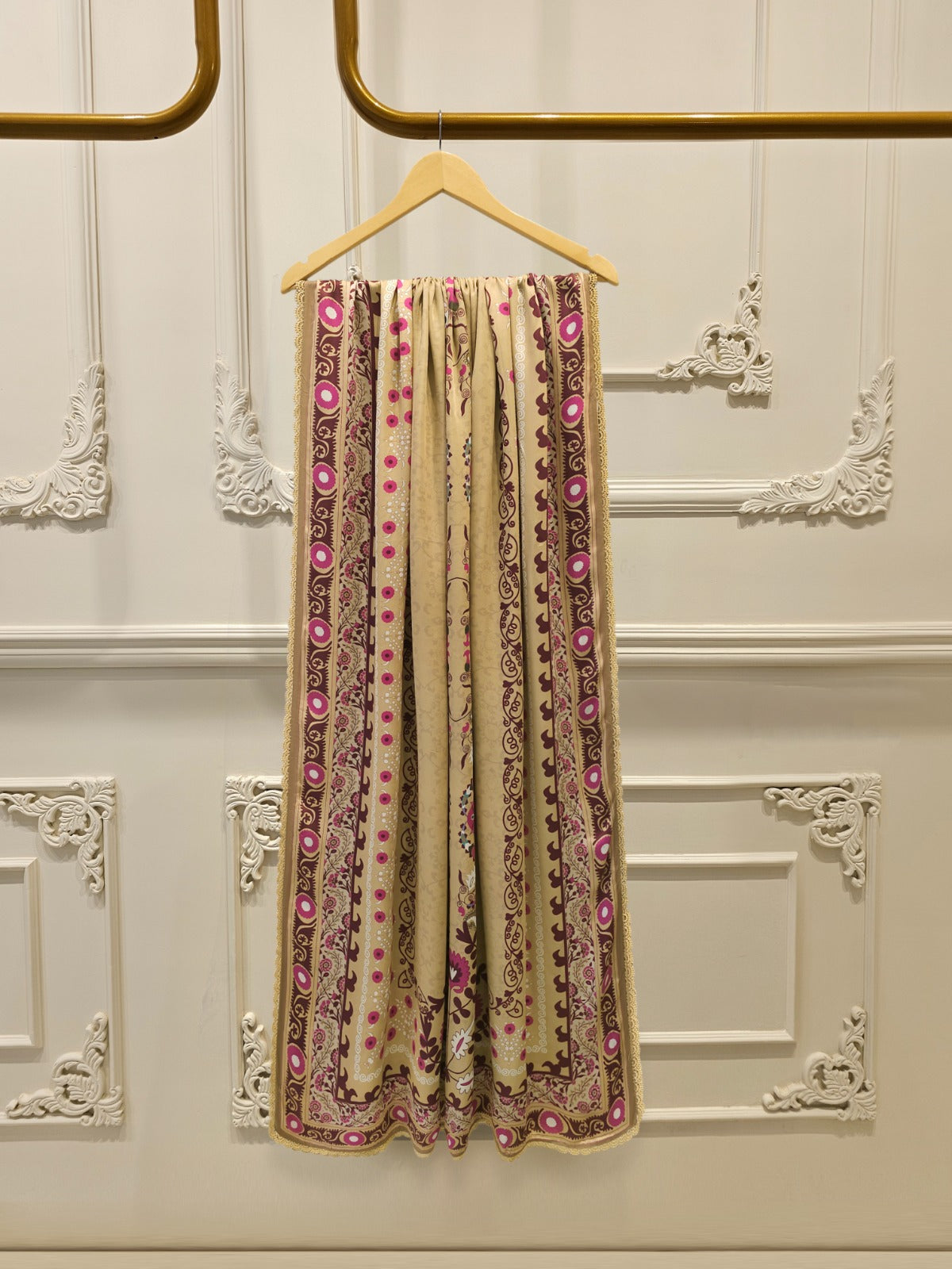 3 Piece- Pure Korean Silk Embroidered Suit S115400