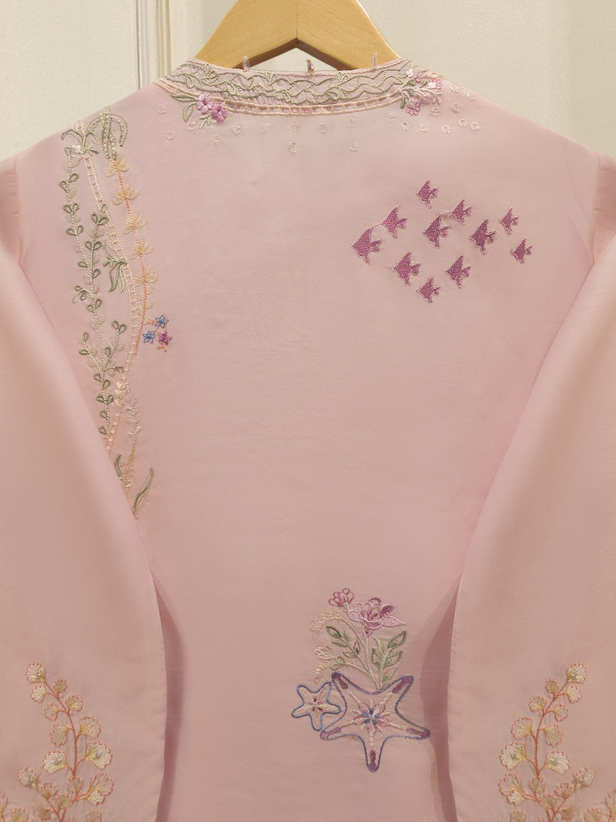 2 Piece - Pure Khaddi Silk Embroidered  Suit S115401