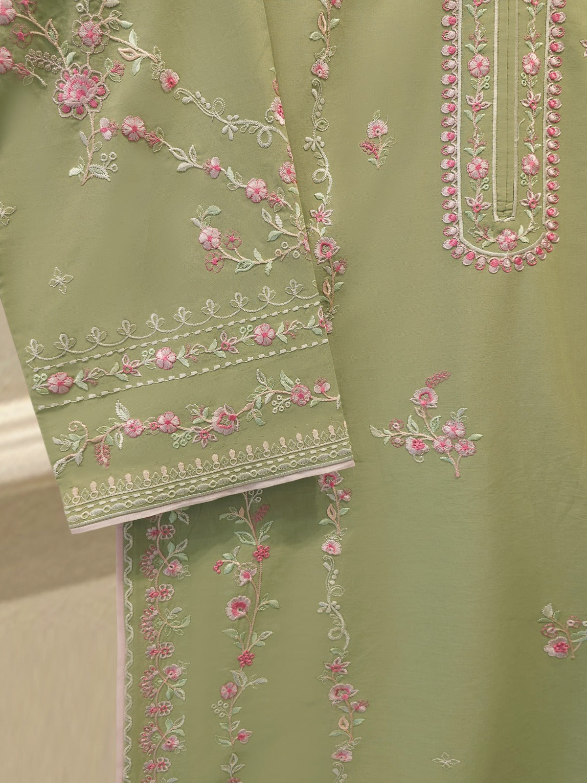 2 Piece - Embroidered Cambric Suit S115409