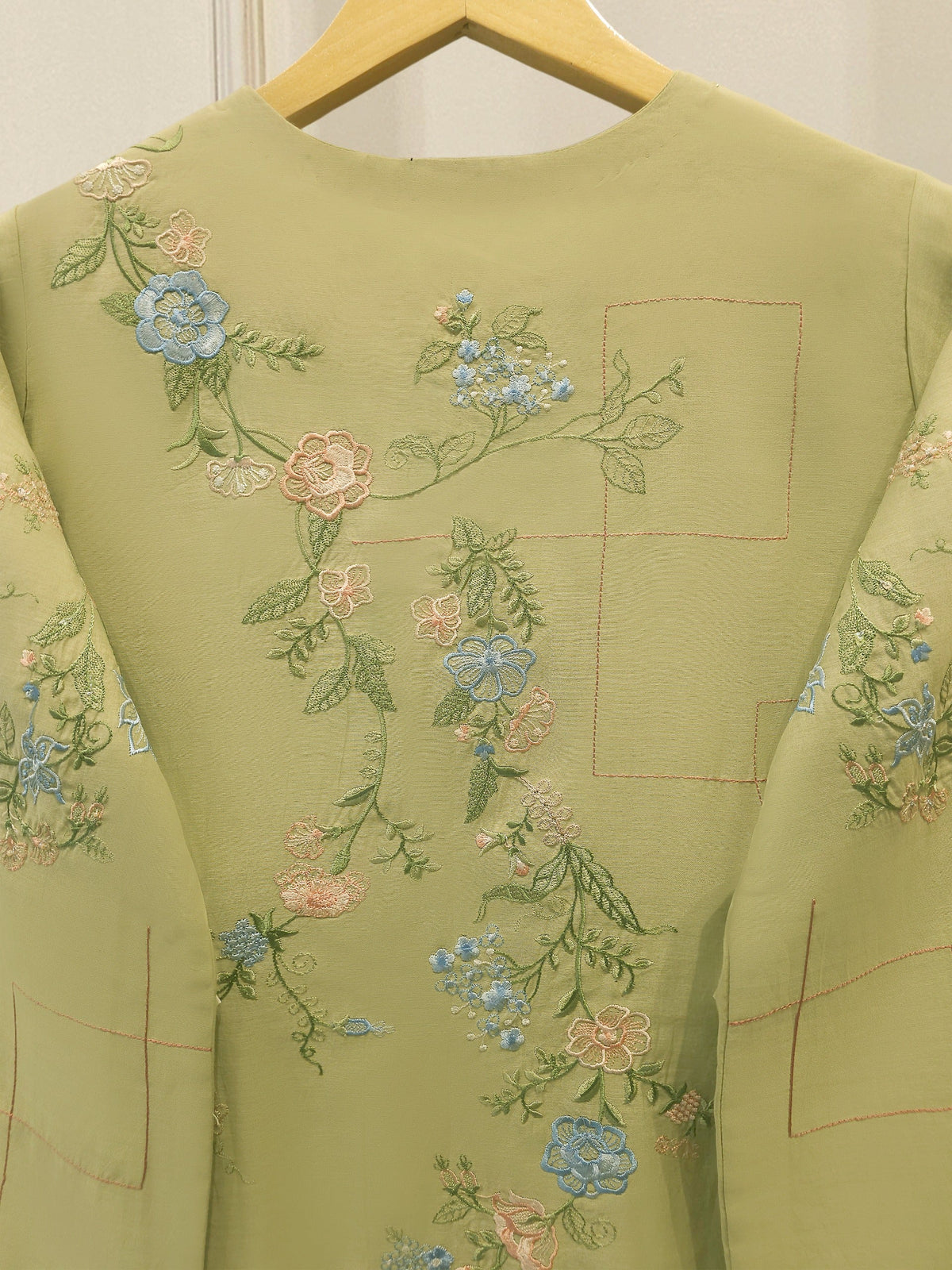 2 Piece - Embroidered Kora Silk Suit S115559