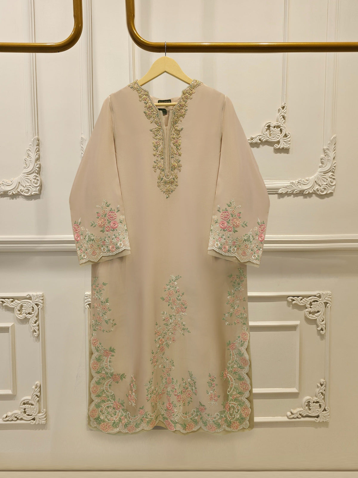 2 Piece- Pure Sheesha Silk Embroidered Suit S115563