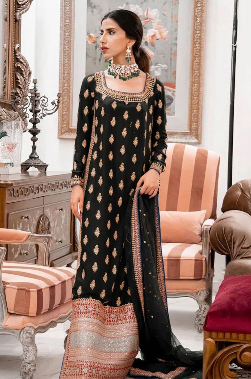 Whimsical  Black - Shirt, Pants & Dupatta