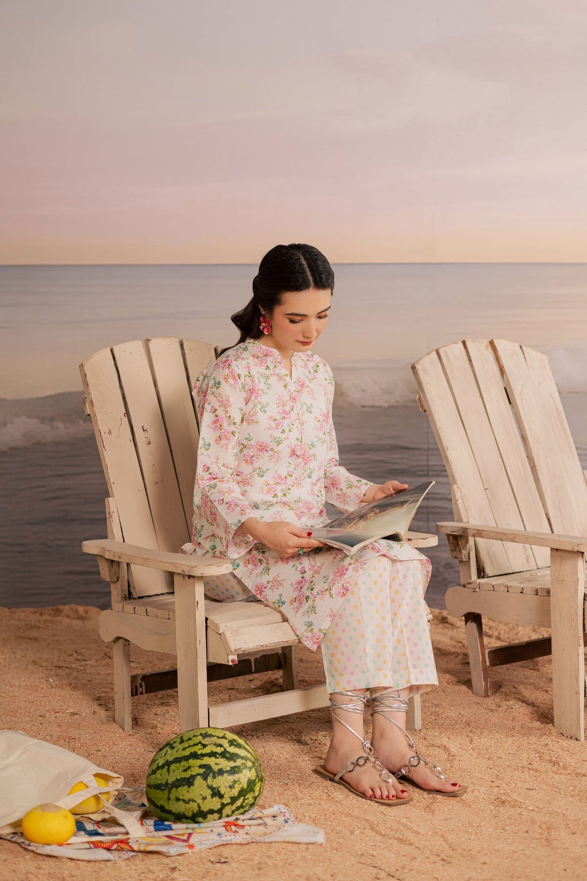 White Hawk 2Pc - Printed Lawn Dress
