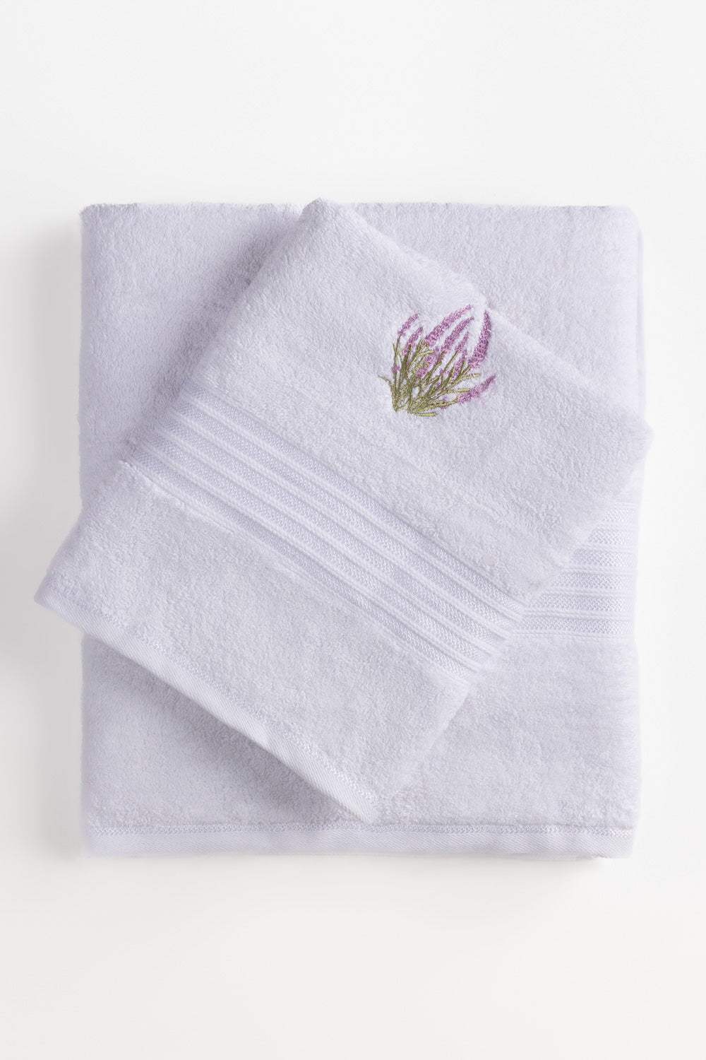 White Embroidered Towel