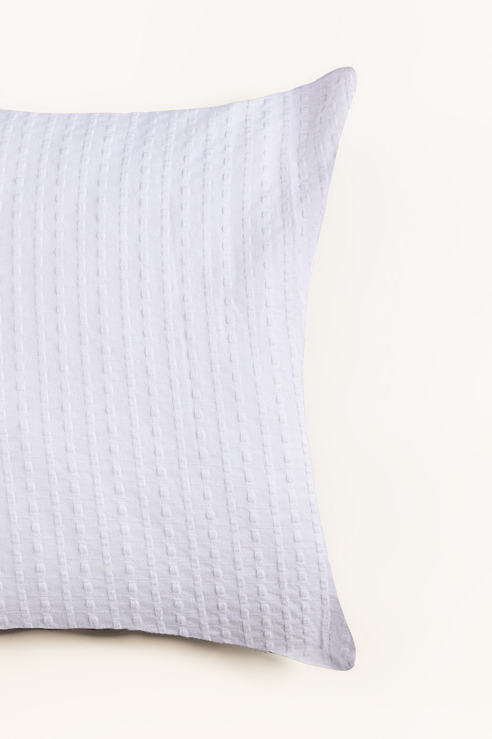 White Glow Dyed Square Cushion