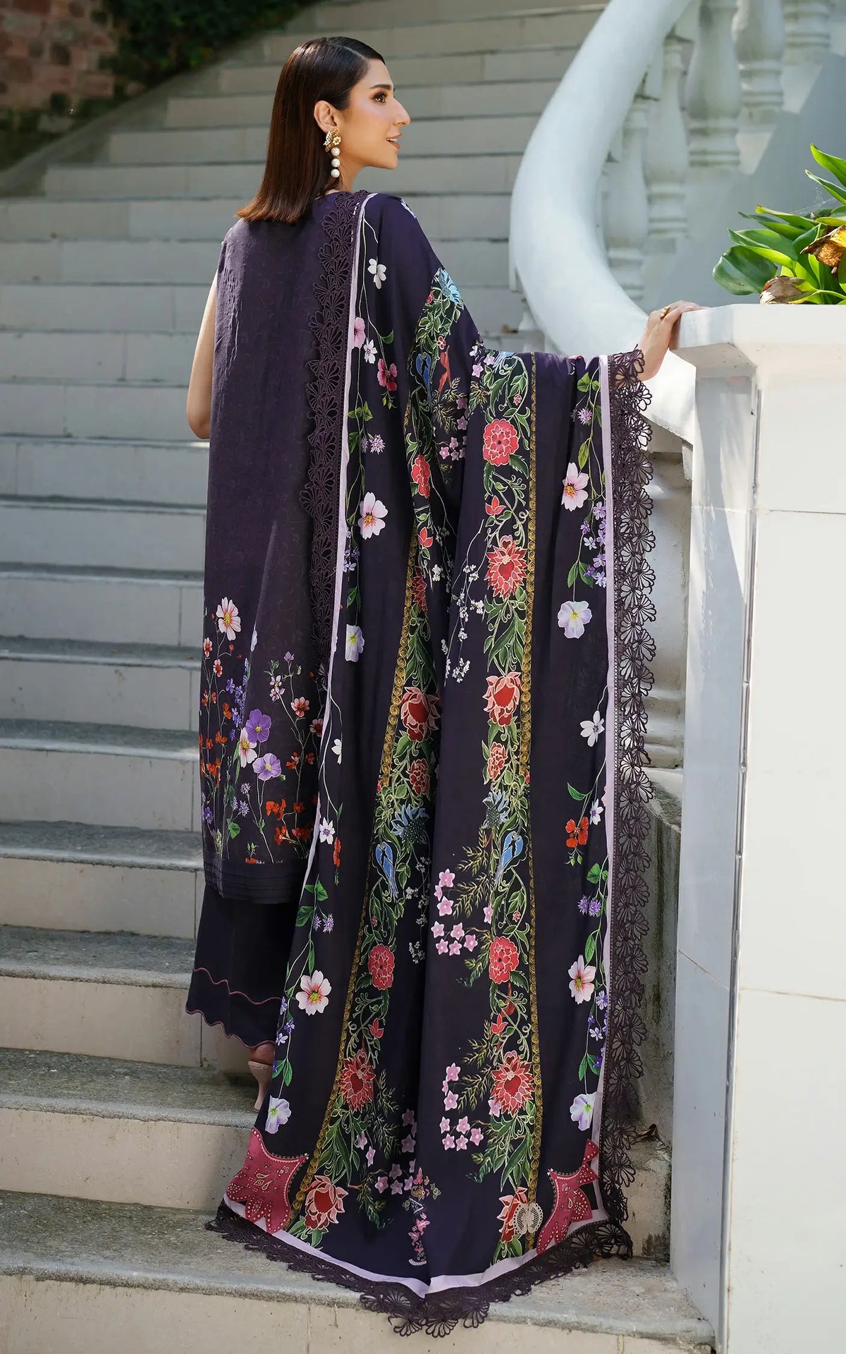 Winter Rose-MWL25-06 | 3pcs Embroidered Stitched Suit