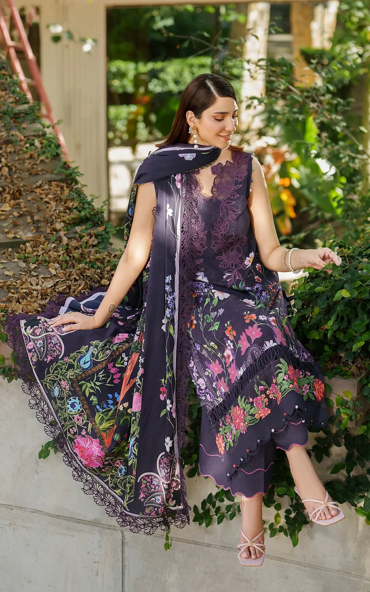 Winter Rose-MWL25-06 | 3pcs Embroidered Stitched Suit