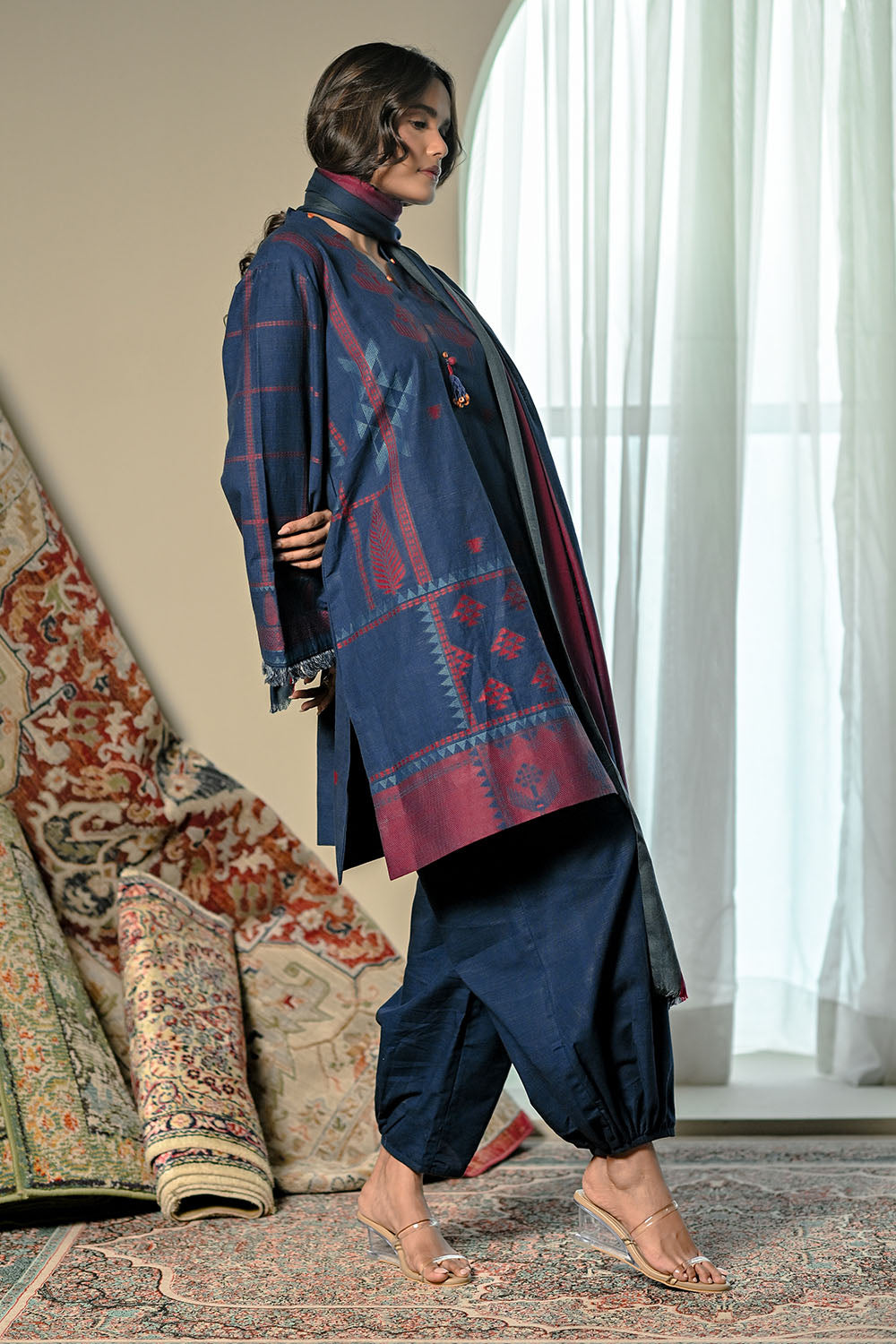 3 Piece Jacquard Suit