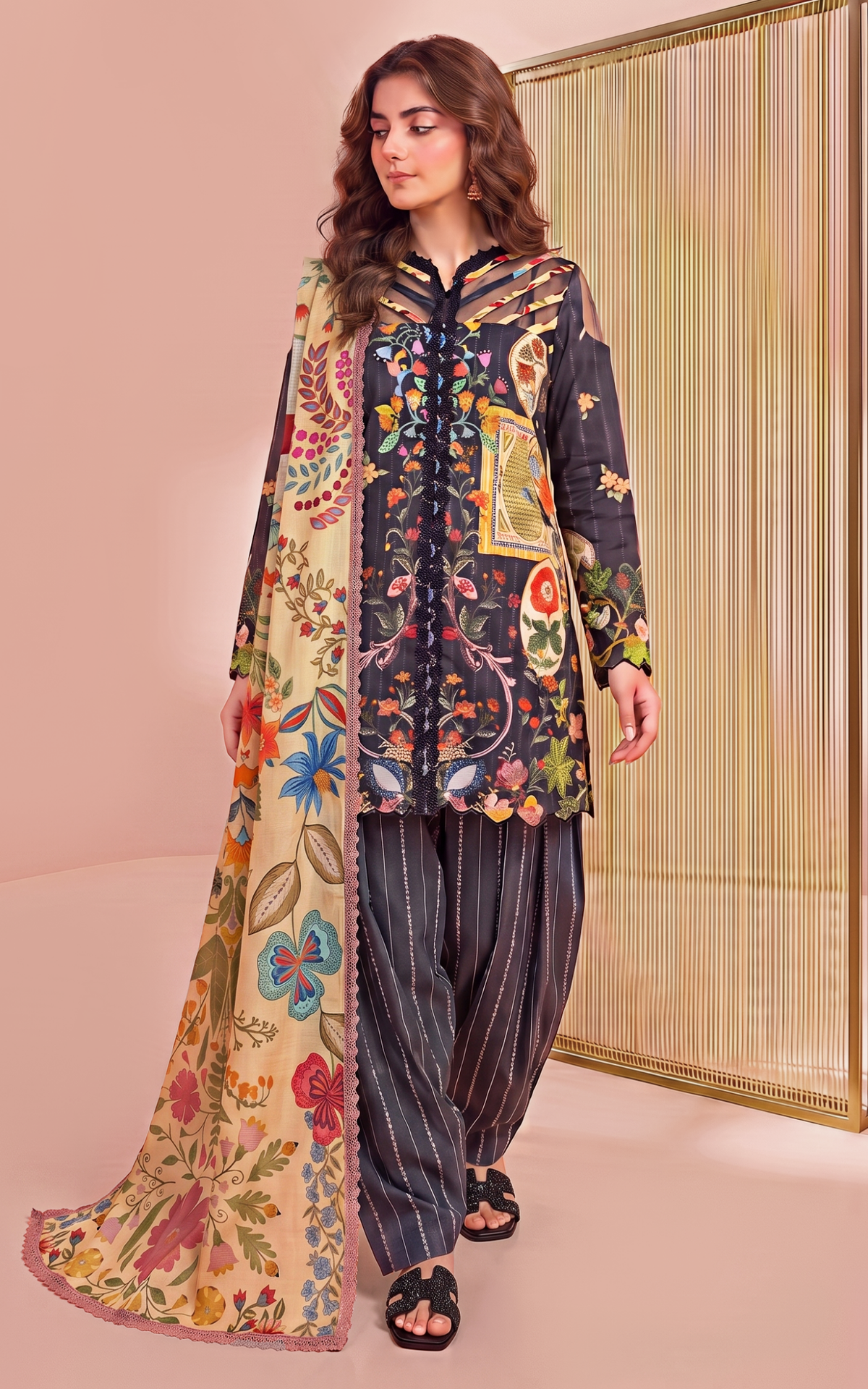 Marigold (YKL26-01) | 3pcs Unstitched Printed Lawn