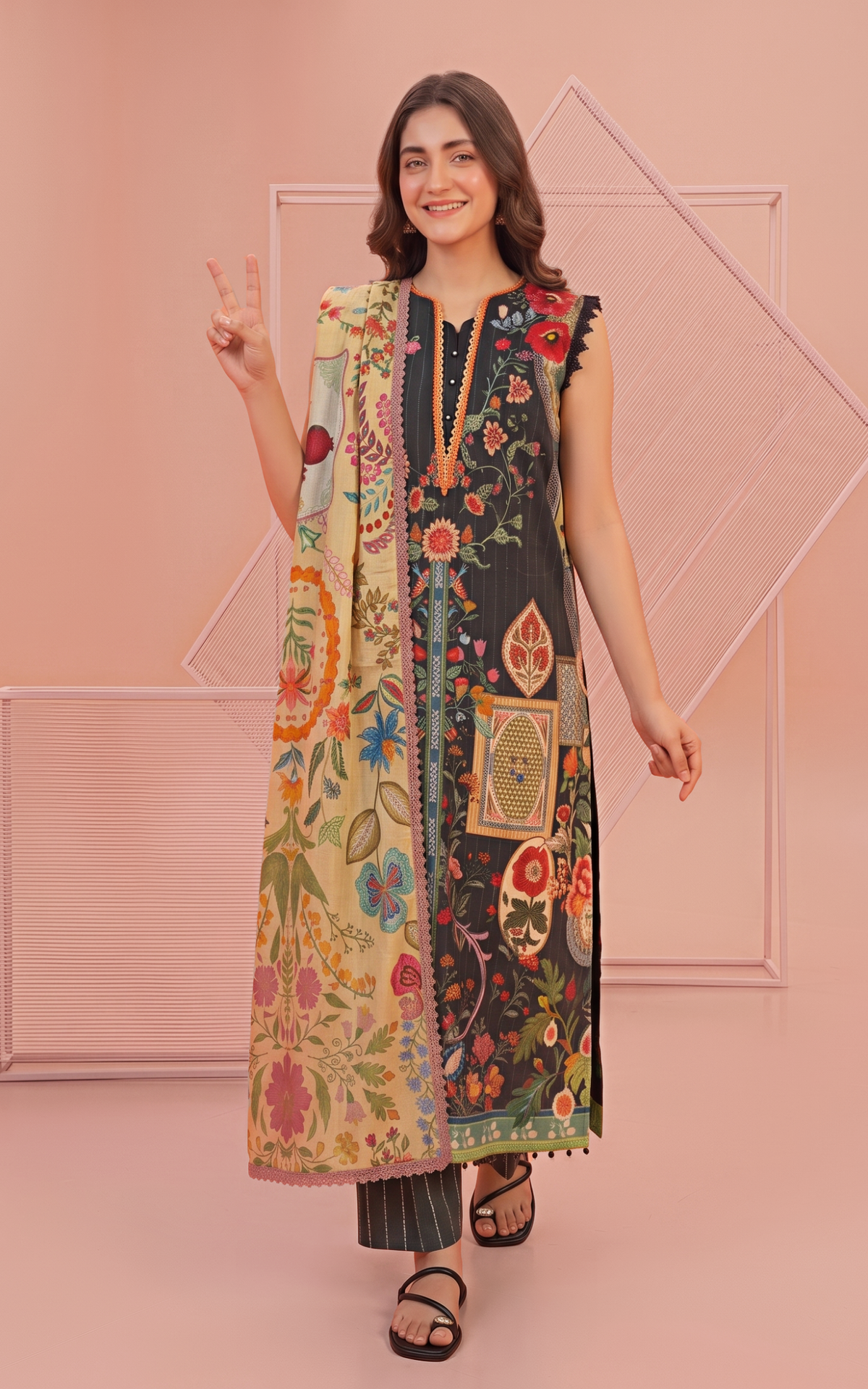 Marigold (YKL26-01) | 3pcs Unstitched Printed Lawn