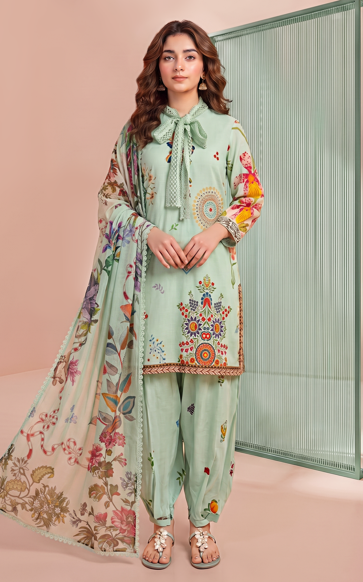 Lotus (YKL26-02) | 3pcs Unstitched Printed Lawn